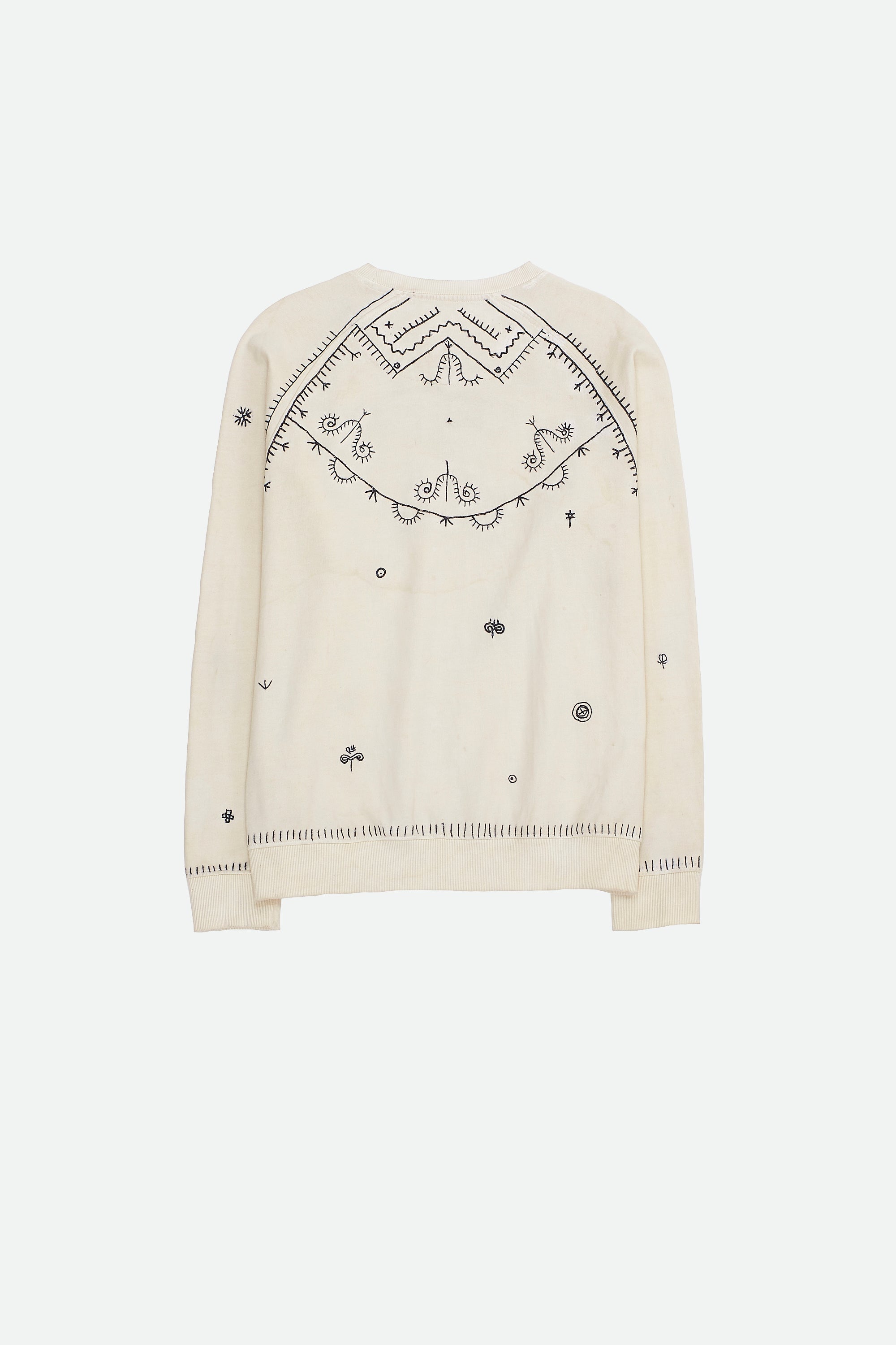 HAND EMBROIDERED COTTON SWEATSHIRT