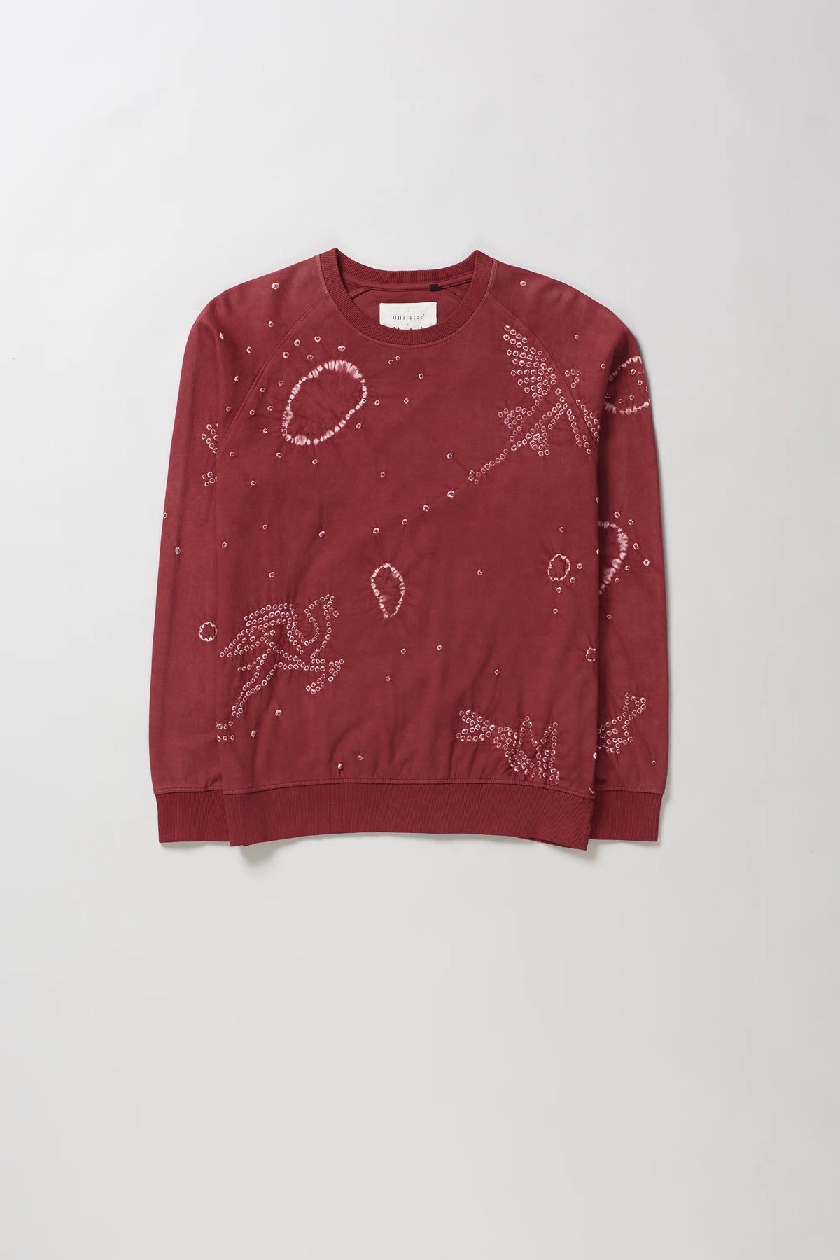 Organic Cotton Bandhani Sweatshirt in Crimson Pink