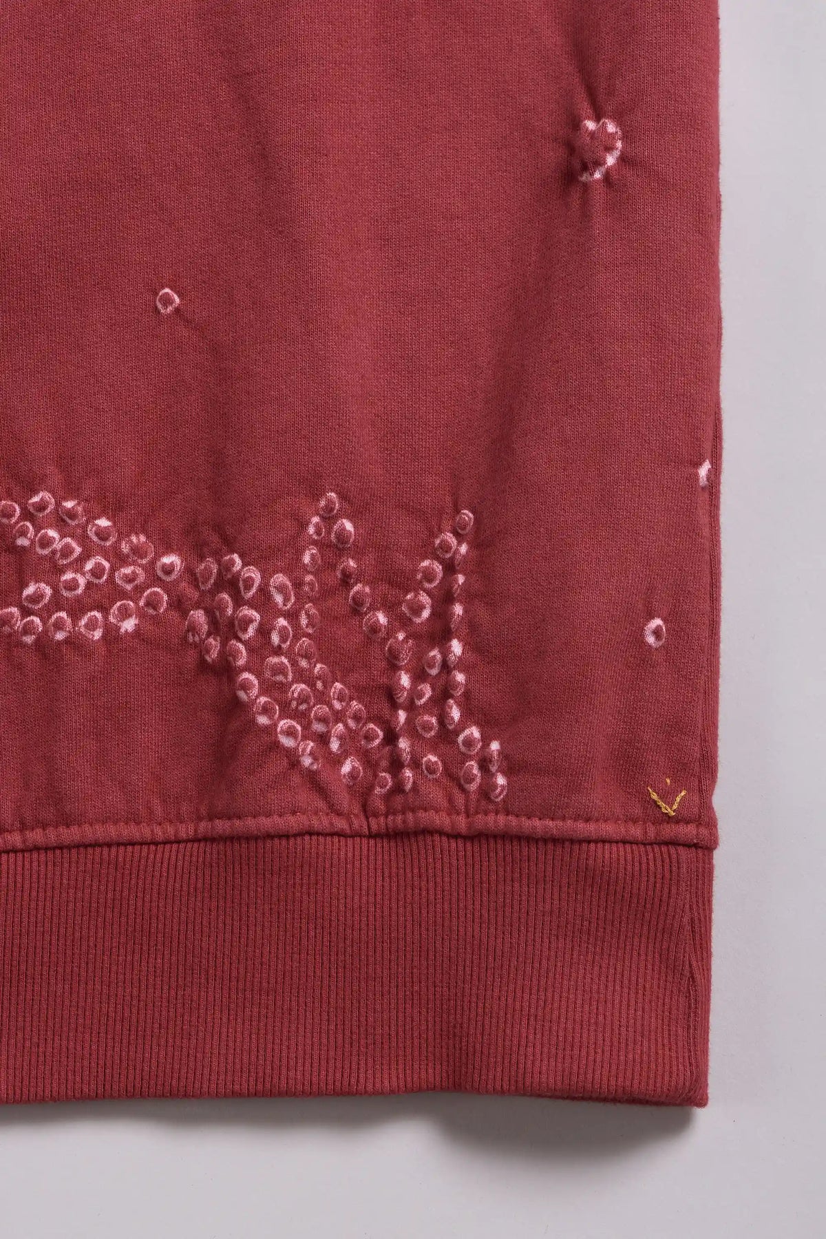 Crimson Pink Organic Cotton Bandhani Sweatshirt