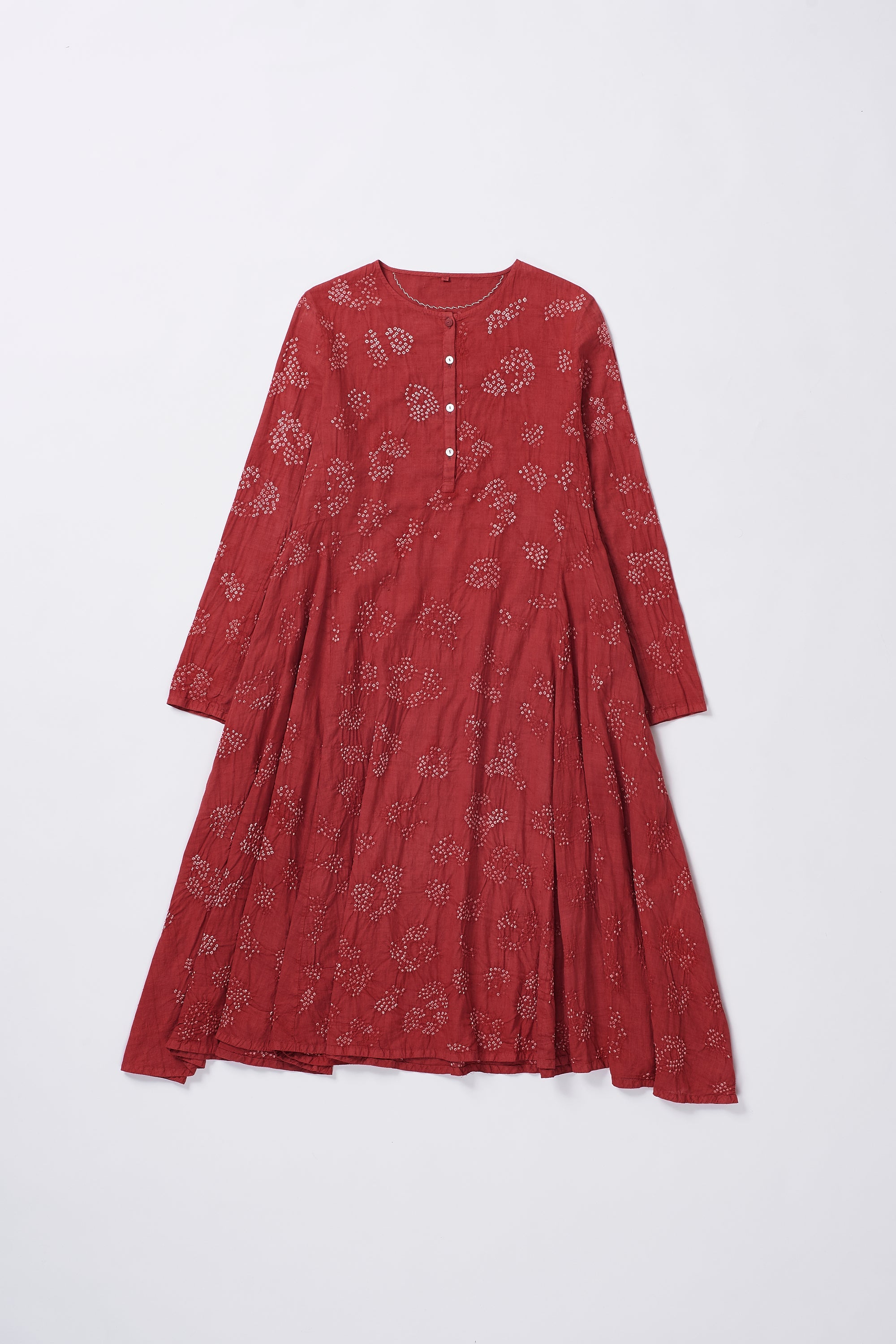 Flared Long Bandhani Dress