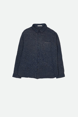 MEDIUM INDIGO COTTON BANDHANI SHIRT