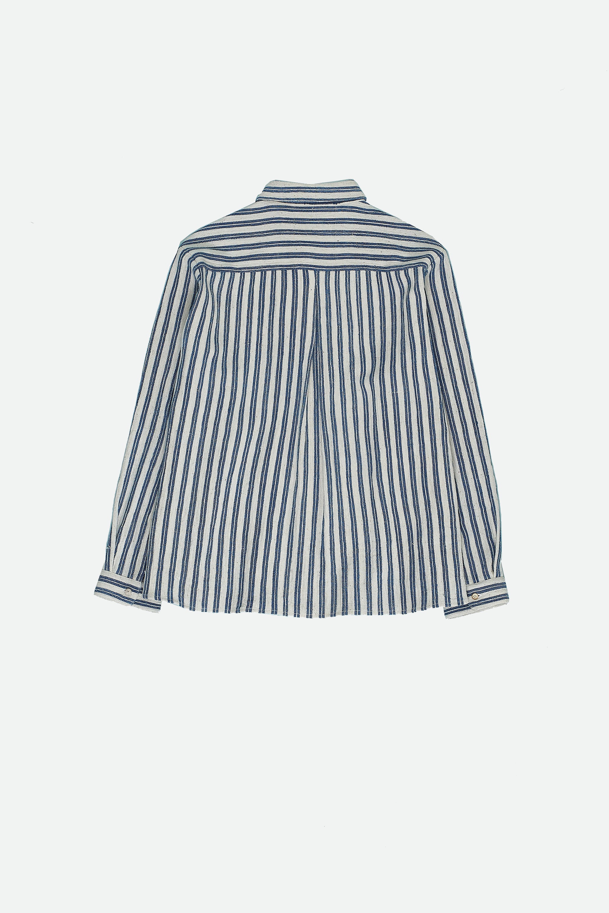 INDIGO STRIPE COTTON SHIRT