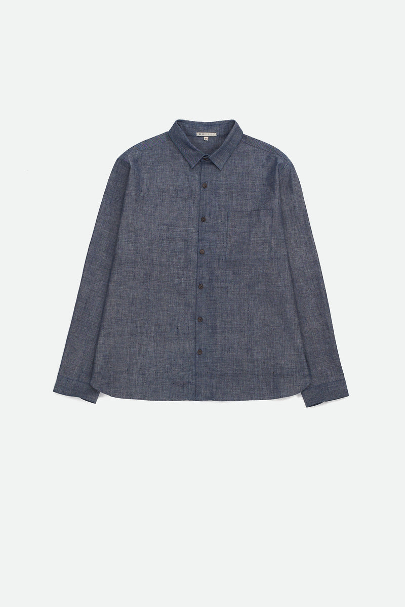 CHAMBRAY INDIGO COTTON SHIRT