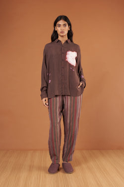 Burnt Orange Minimal Bandhani Shirt