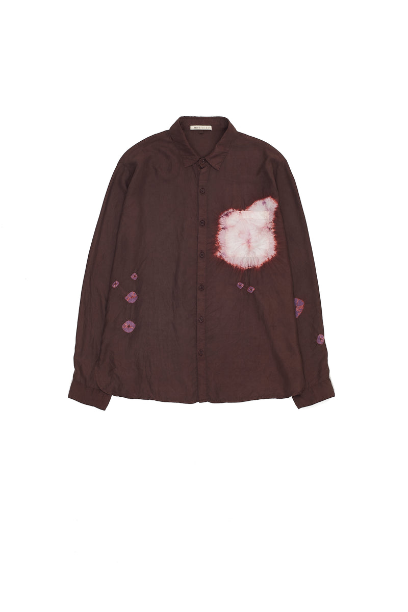 Burnt Orange Minimal Bandhani Shirt