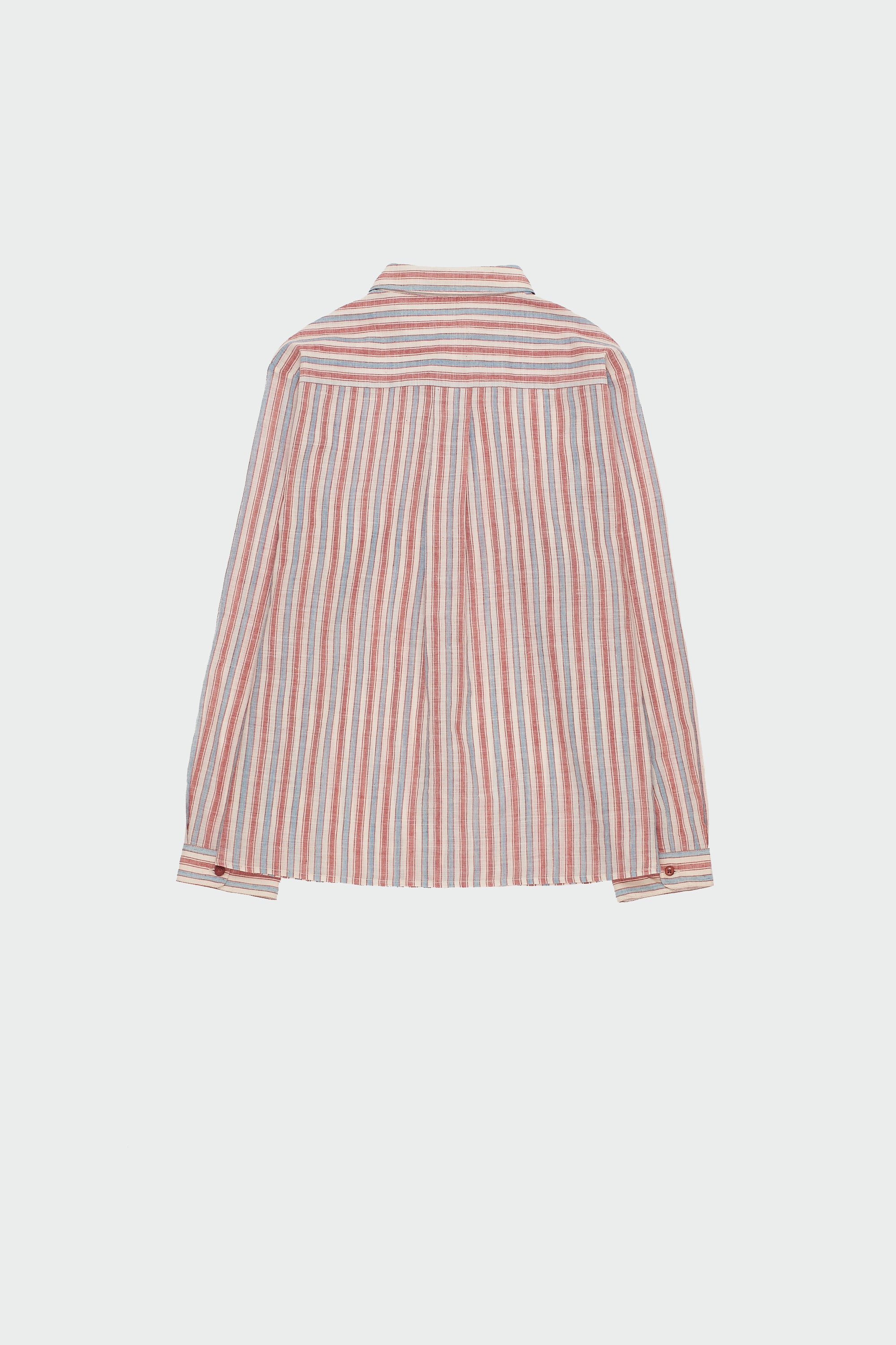 MULTI-COLOUR YARN DYED WEFT STRIPES SPREAD COLLAR SUMMER SHIRT