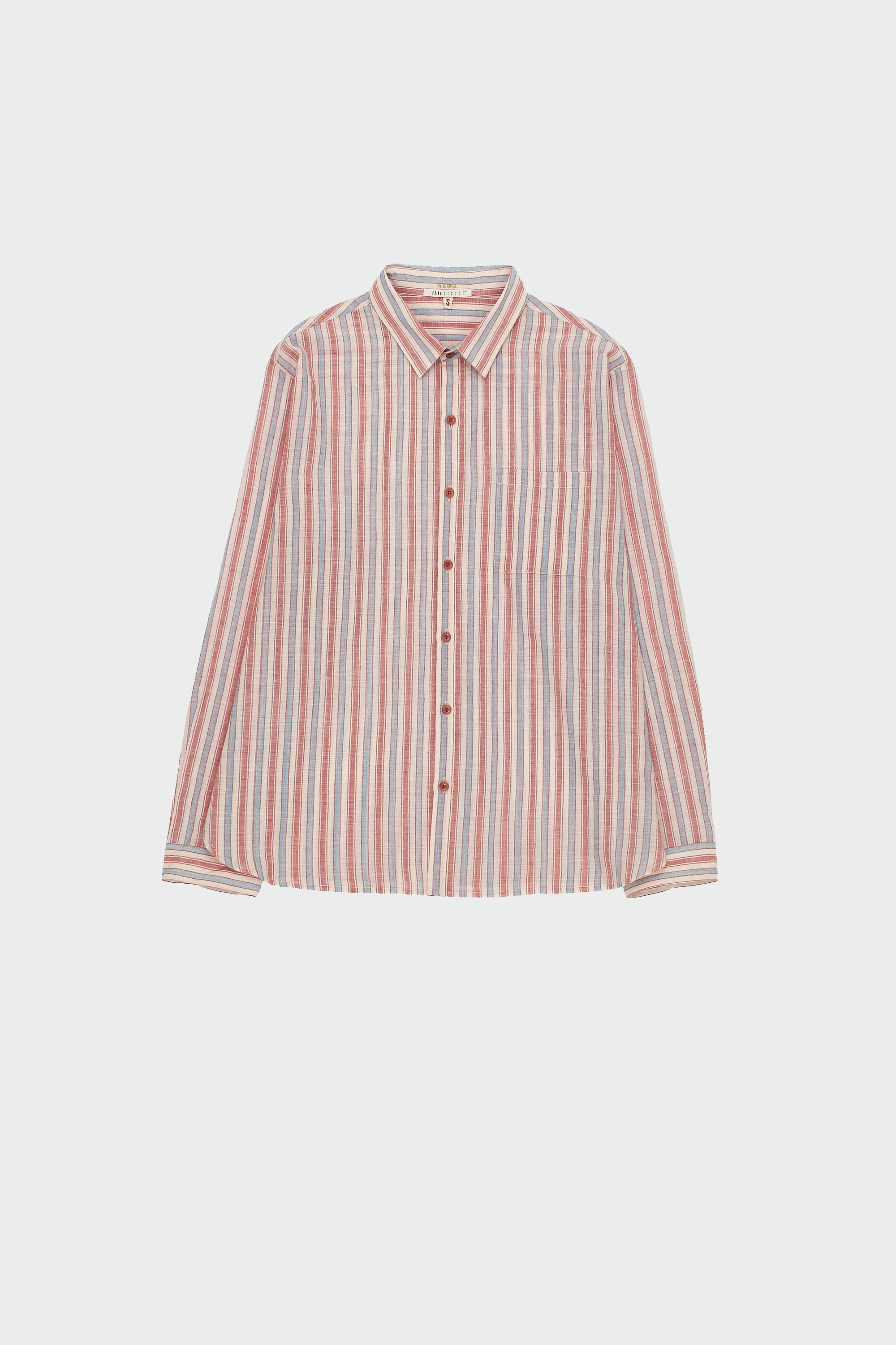 MULTI-COLOUR YARN DYED WEFT STRIPES SPREAD COLLAR SUMMER SHIRT