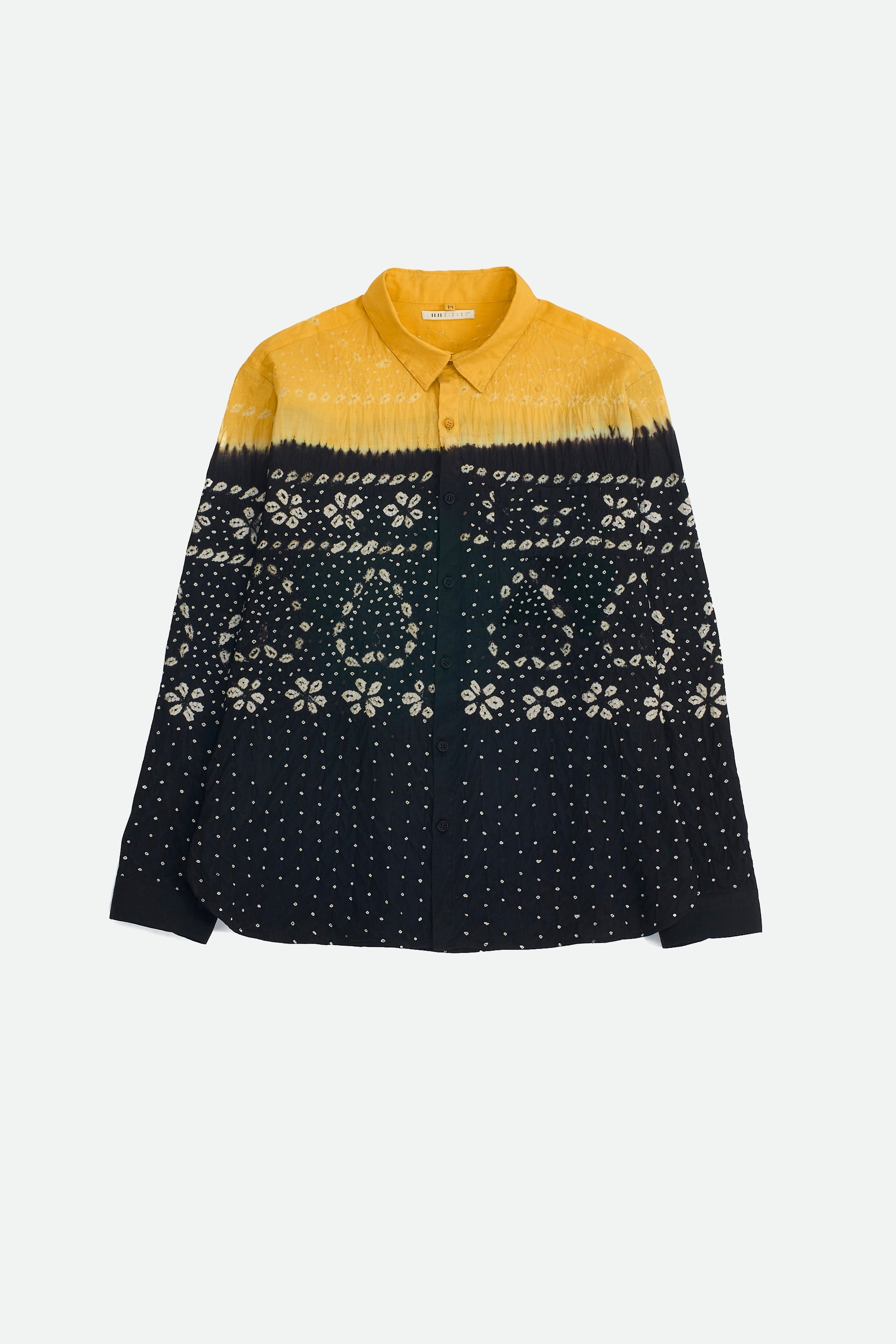 BLACK & YELLOW BANDHANI SHIRT