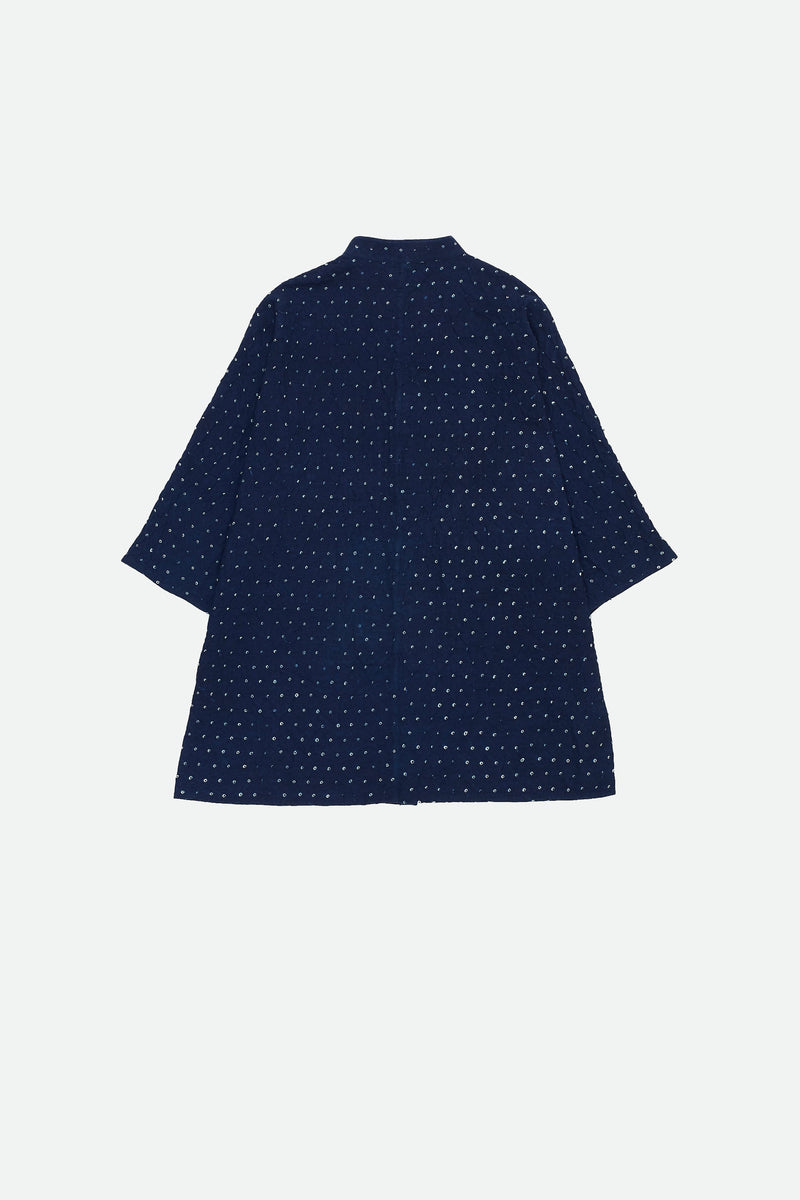 INDIGO RELAXED FIT BANDHANI SHIRT