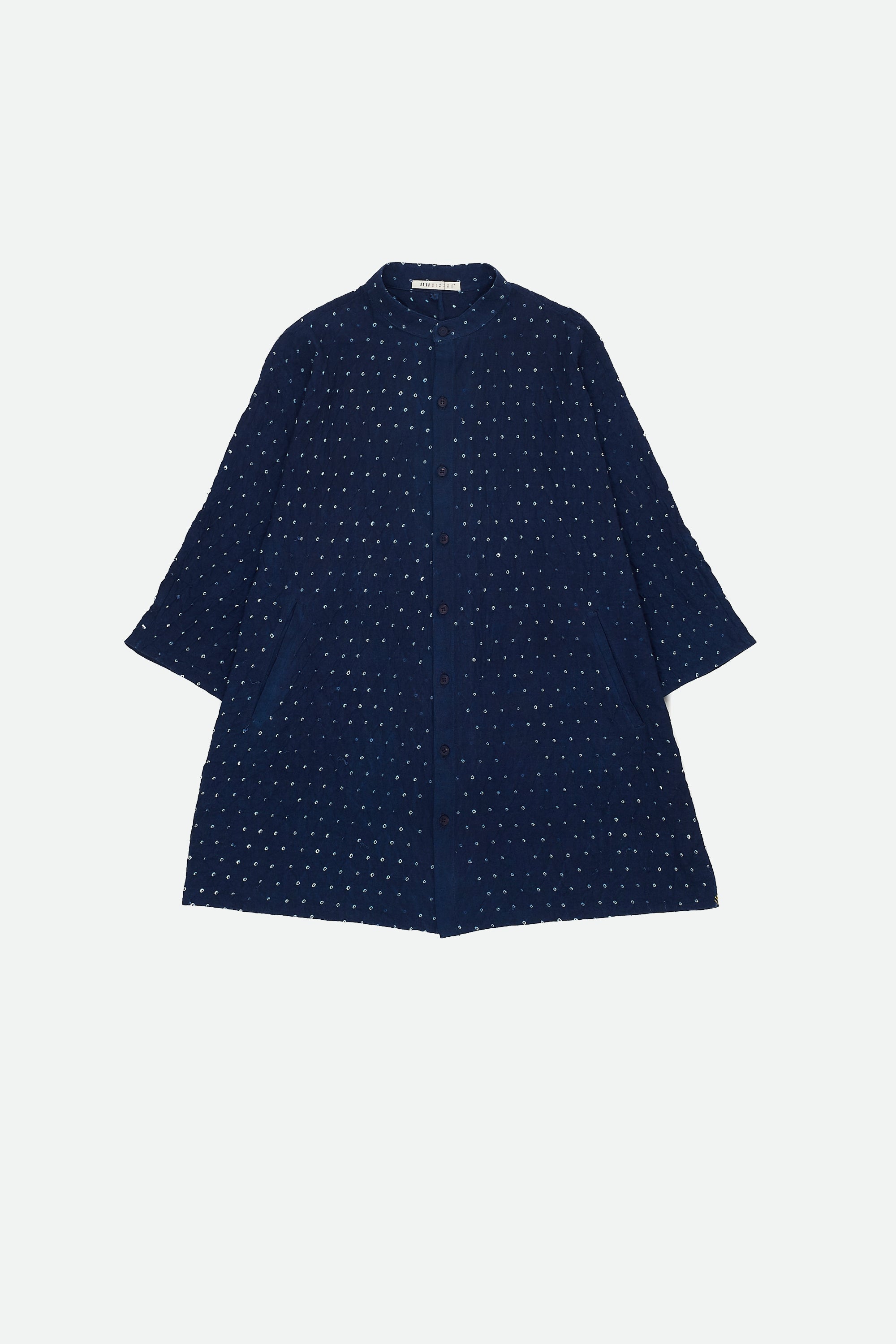 INDIGO RELAXED FIT ALL-OVER BANDHANI SHIRT