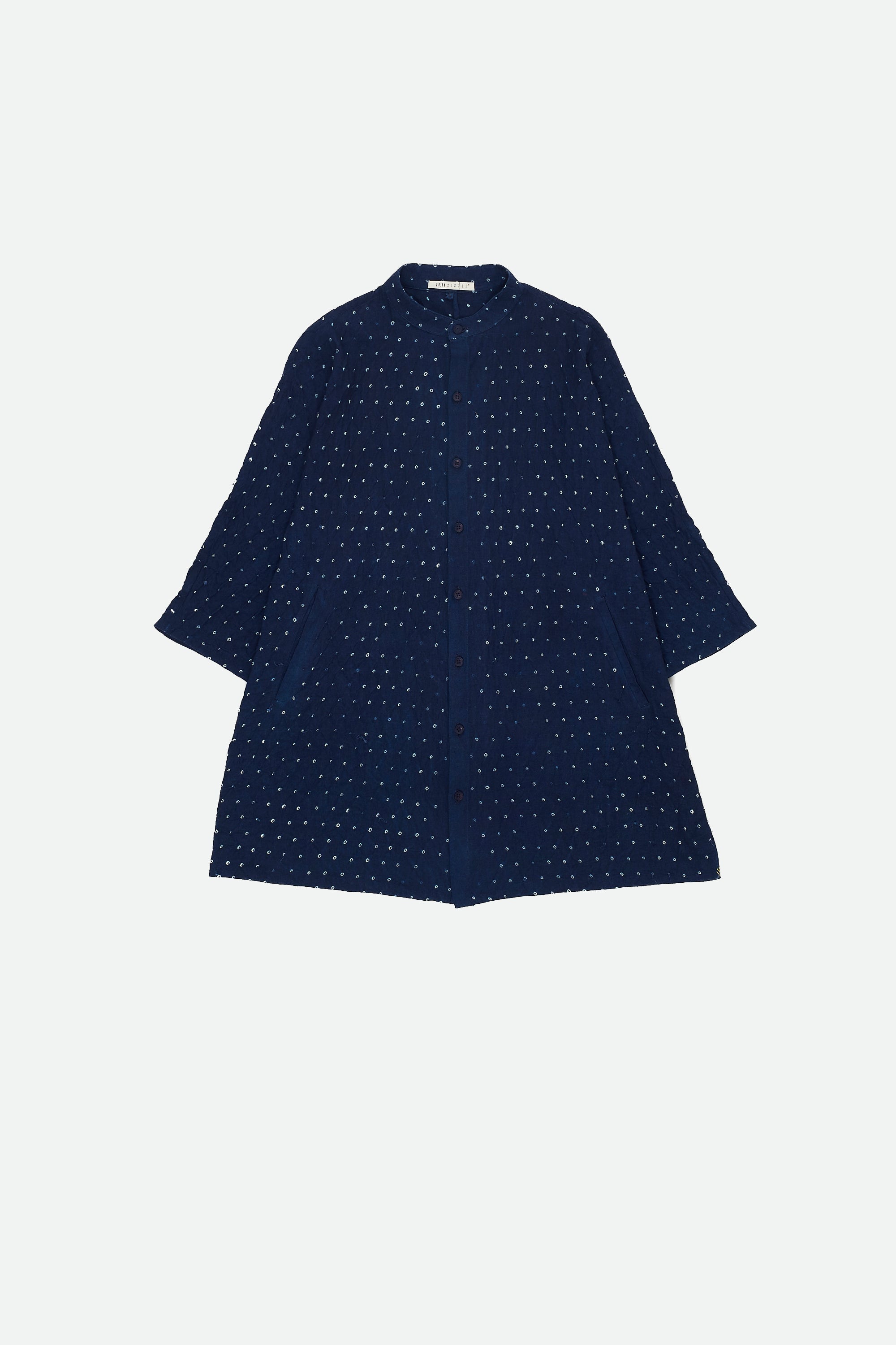 ALL-OVER BANDHANI KIMONO HALF SLEEVE SHIRT