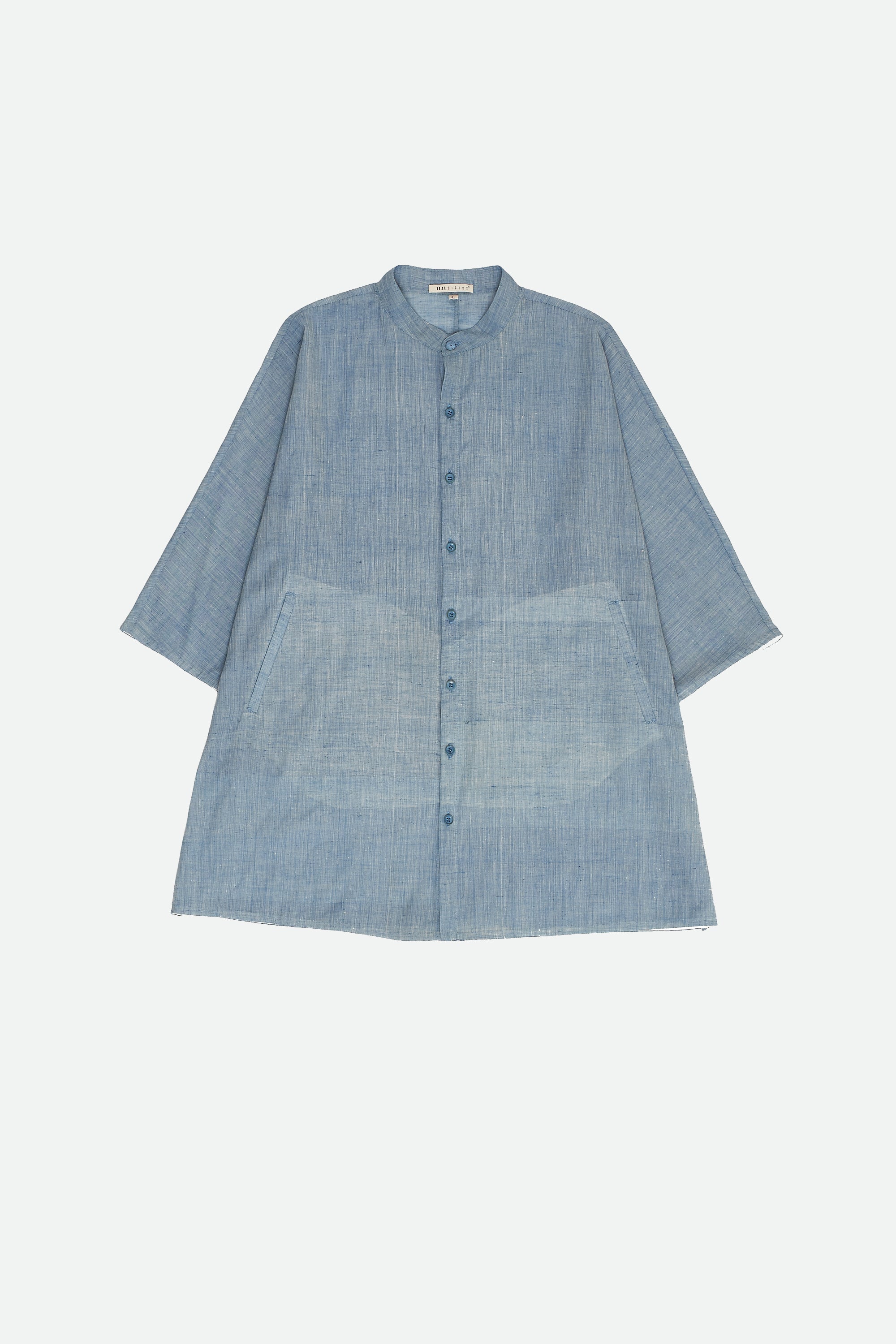 INDIGO UNISEX KIMONO SLEEVES SHIRT