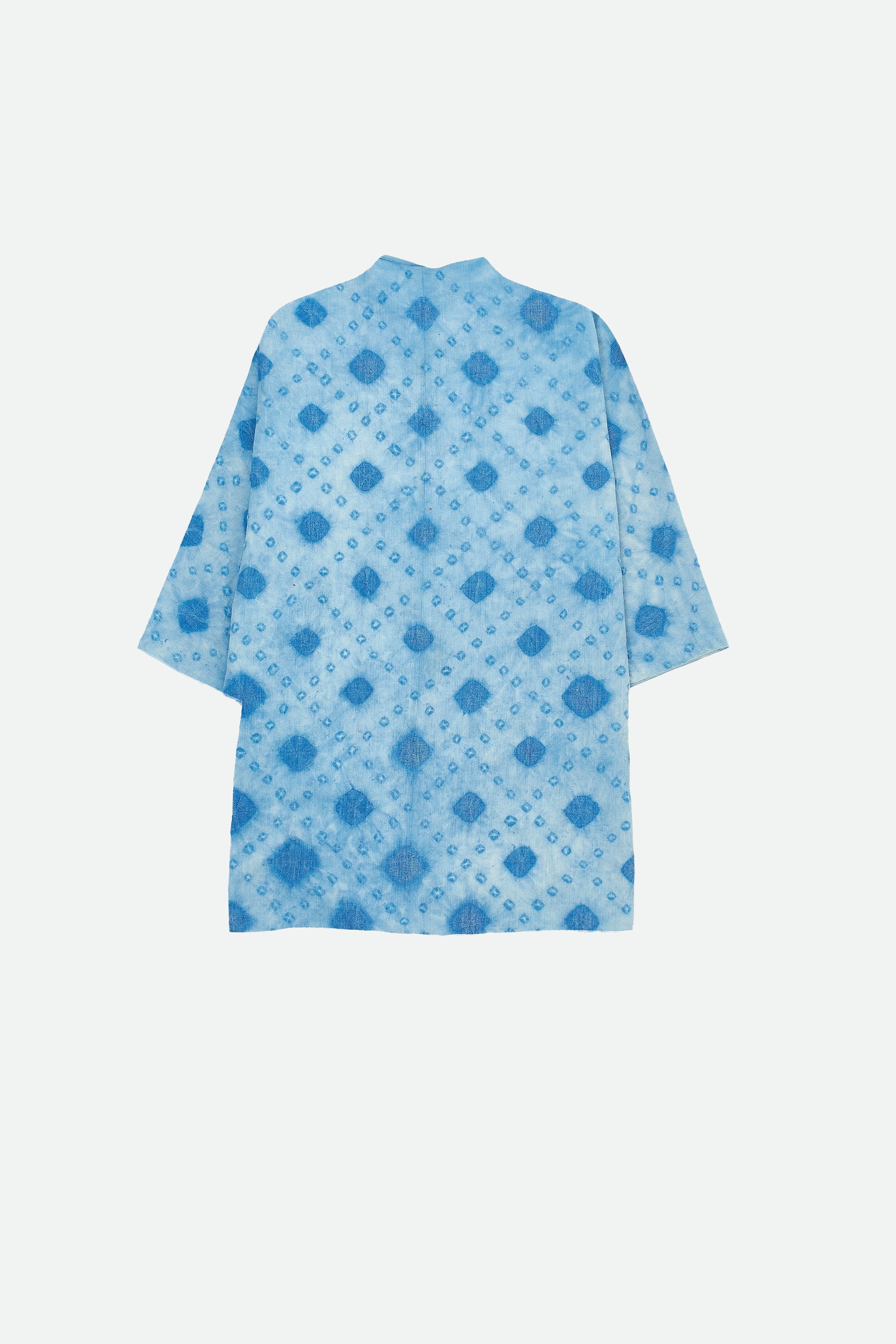 INDIGO KIMONO SLEEVE BANDHANI SHIRT