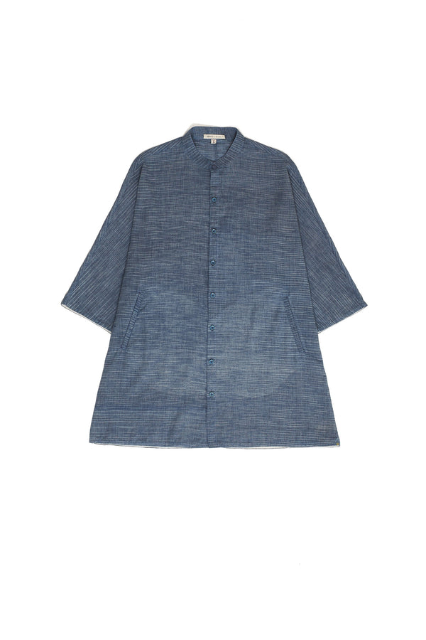 CHAMBRAY COMFORT FIT KIMONO SLEEVES SHIRT