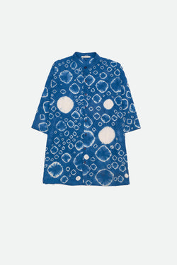 INDIGO FINE COTTON SHIBORI SHIRT