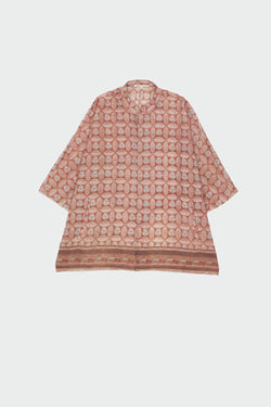 BRICK RED SCREEN PRINT SHIRT