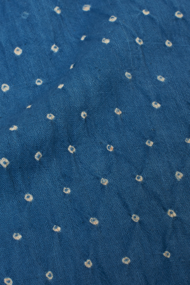 INDIGO ORGANIC COTTON BANDHANI SHIRT