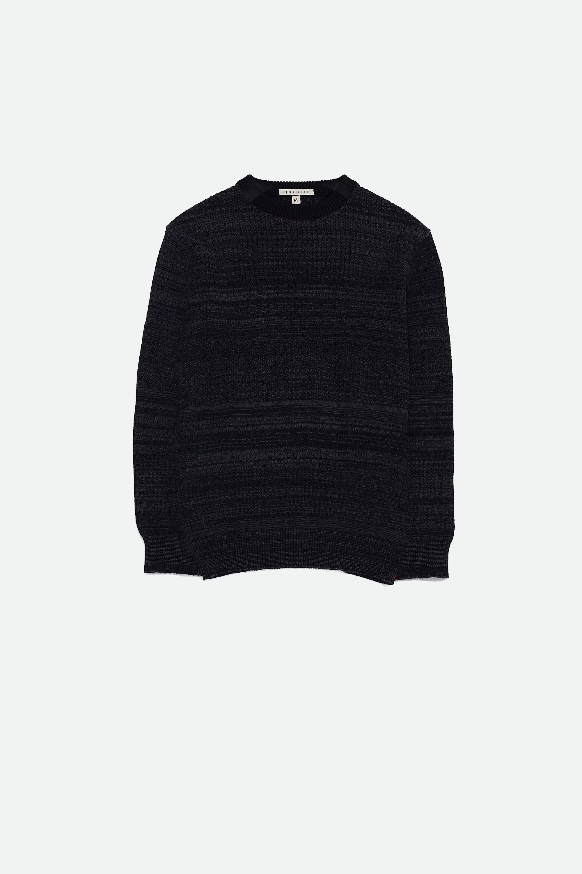 BLACK MERINO WOOL SWEATER