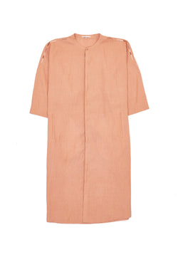 TEA ROSE STRAIGHT TUNIC DRESS WITH HAND EMROIDERED DETAILS