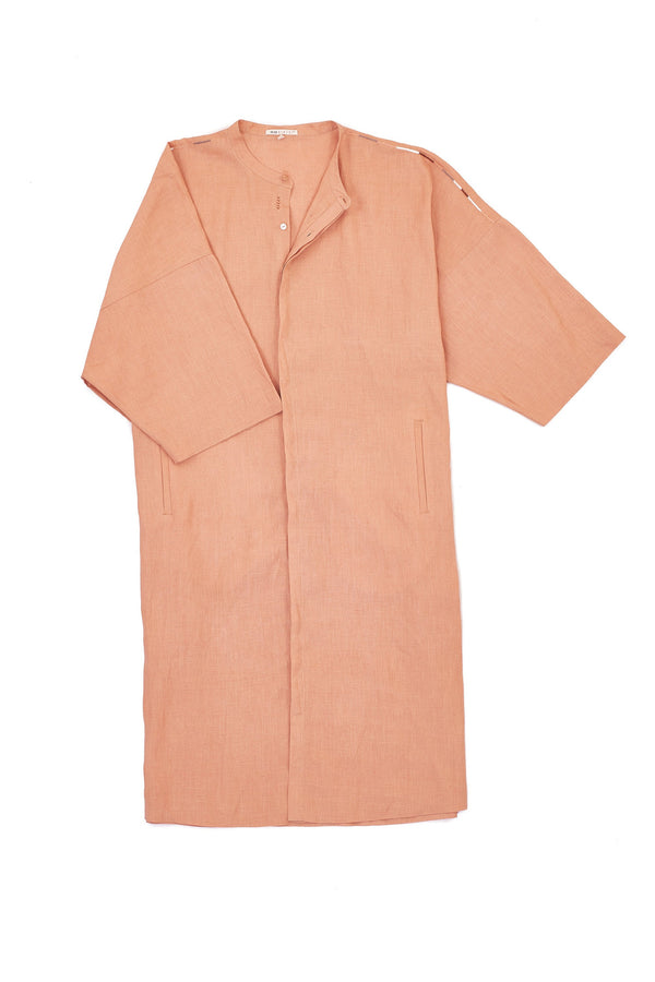 TEA ROSE STRAIGHT TUNIC DRESS WITH HAND EMROIDERED DETAILS