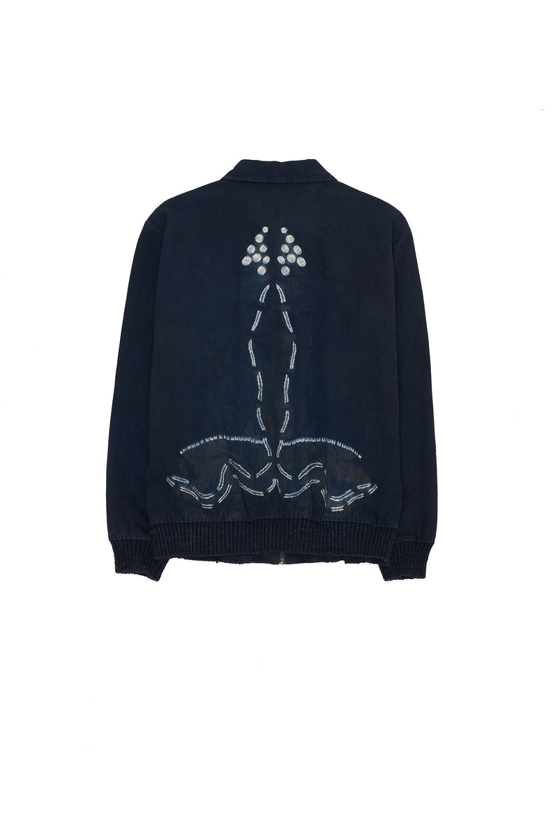 Indigo Statement Shibori Jacket