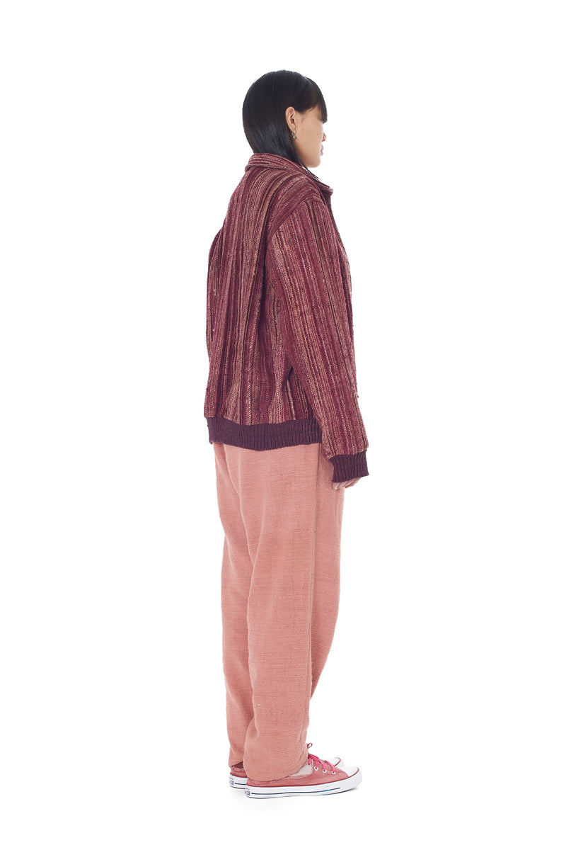 Multi-Coloured Desi Wool Yarn Dyed Stripe Jacket
