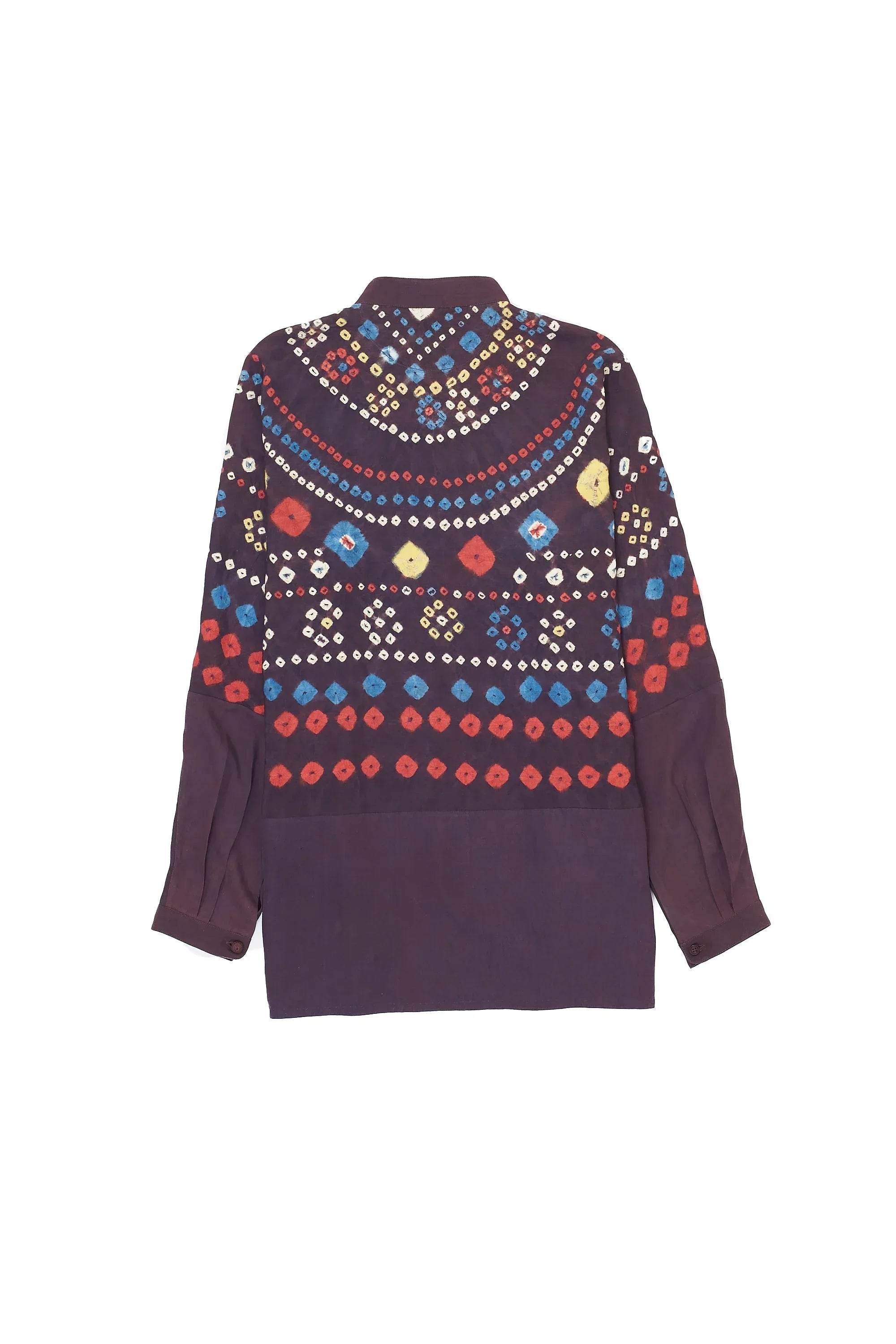 Silk Shirt in Multi Color Bandhani