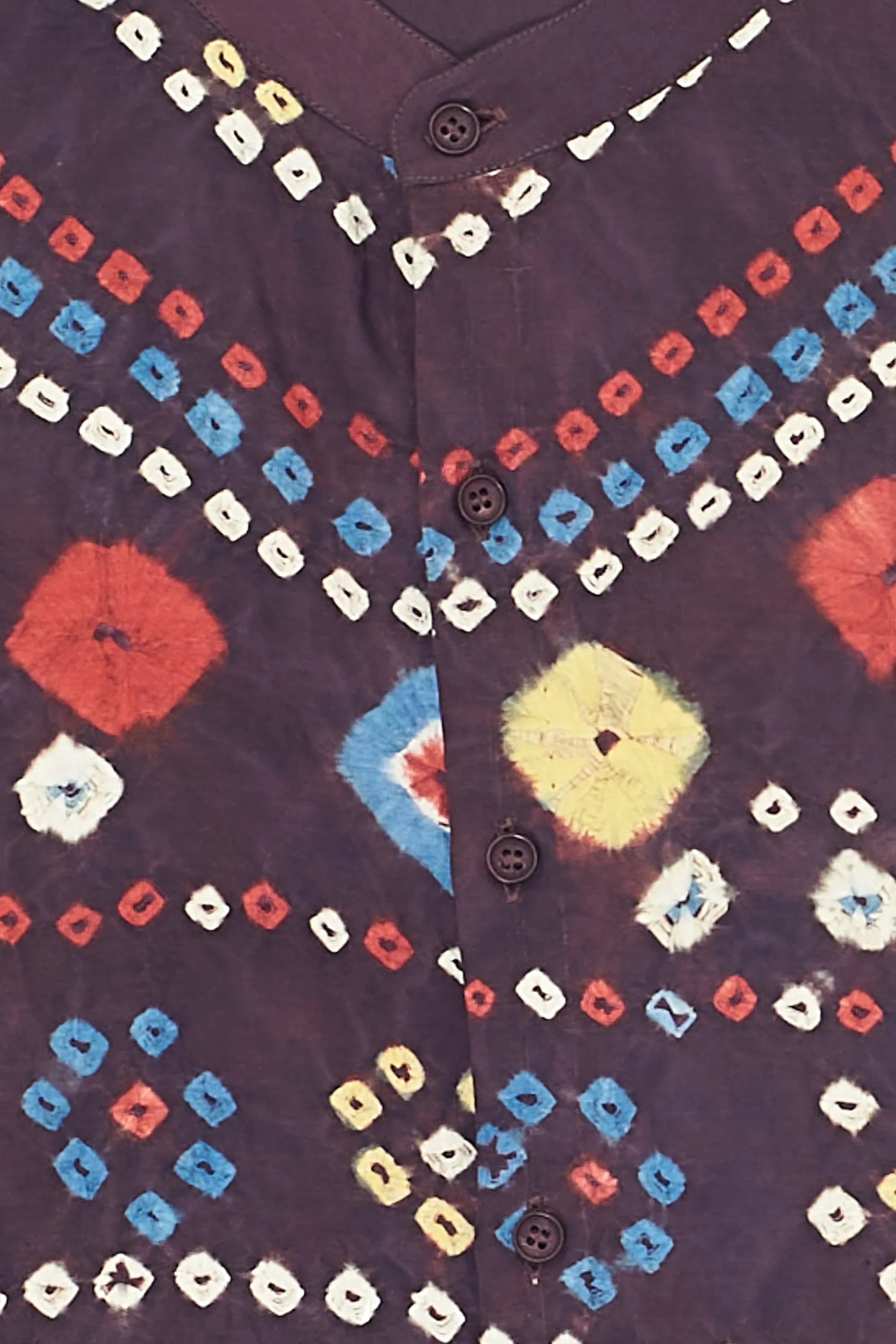 Multi Color Bandhani Shirt Silk