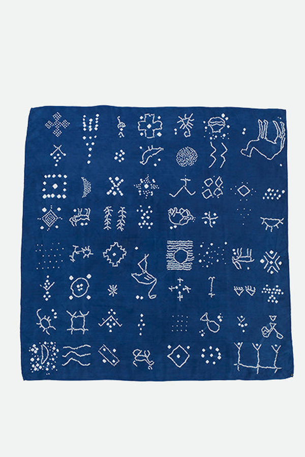 INDIGO BANDHANI SILK SCARF