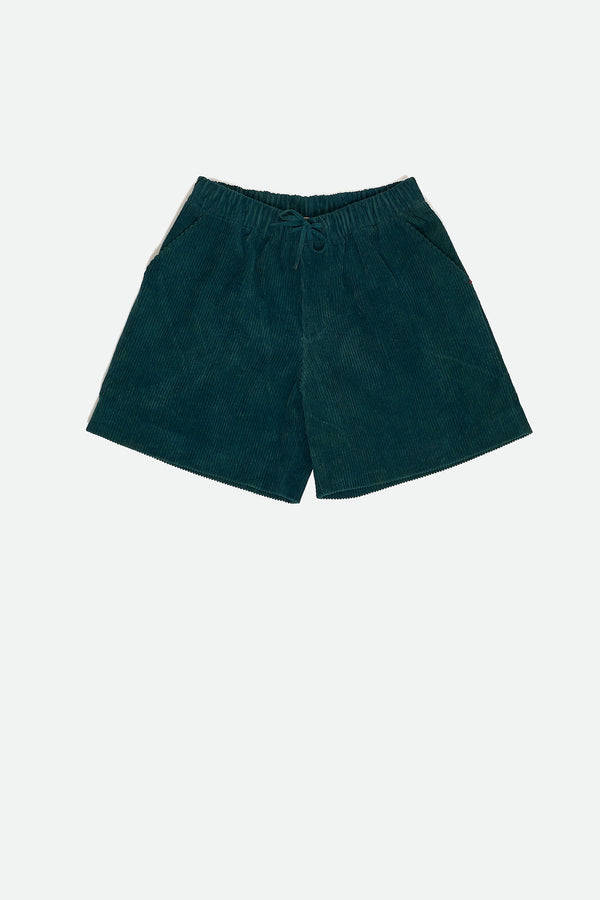 BOTTLE GREEN COTTON UNISEX SHORTS