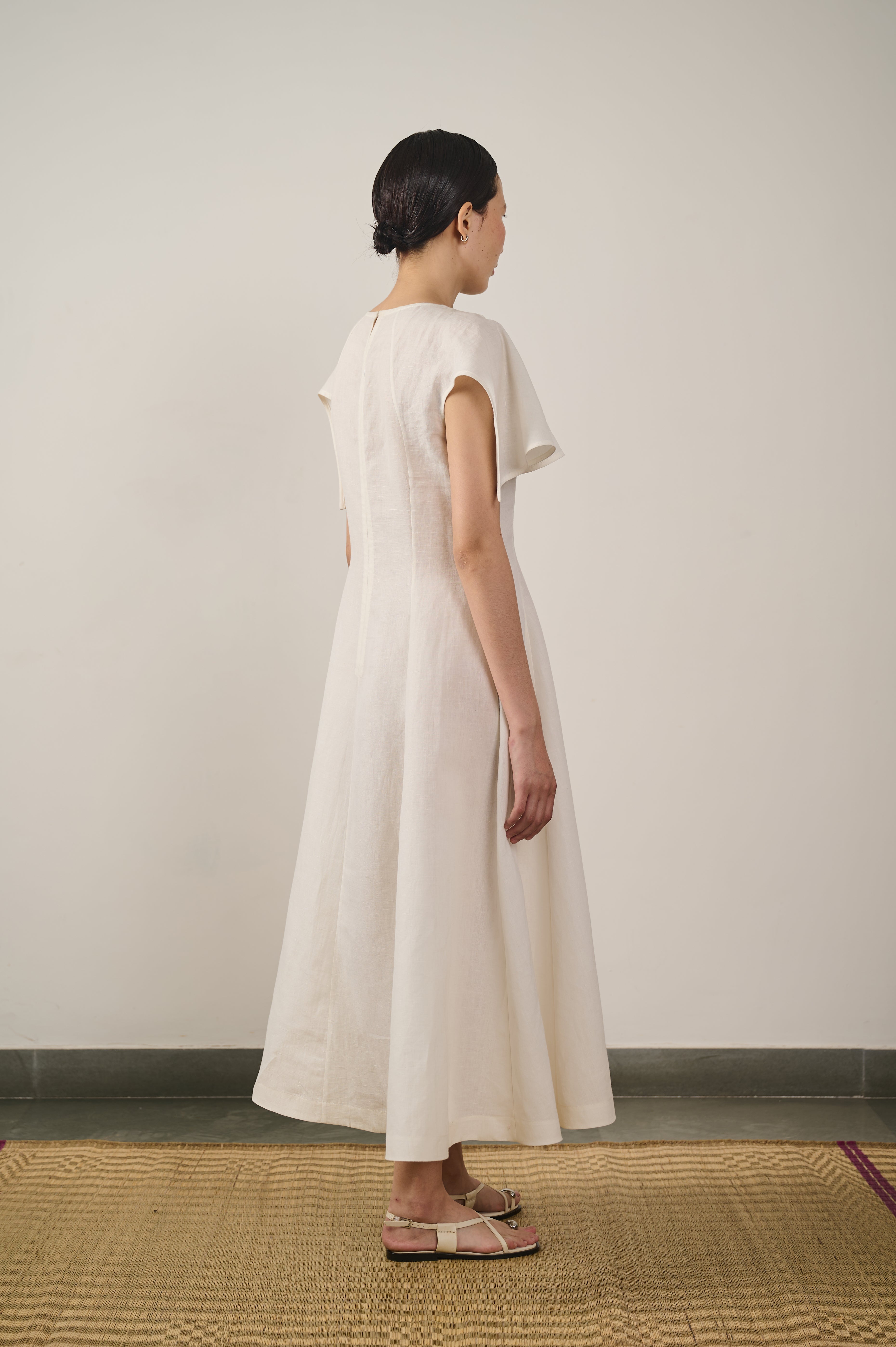 Flared Sleeve Midi Dress