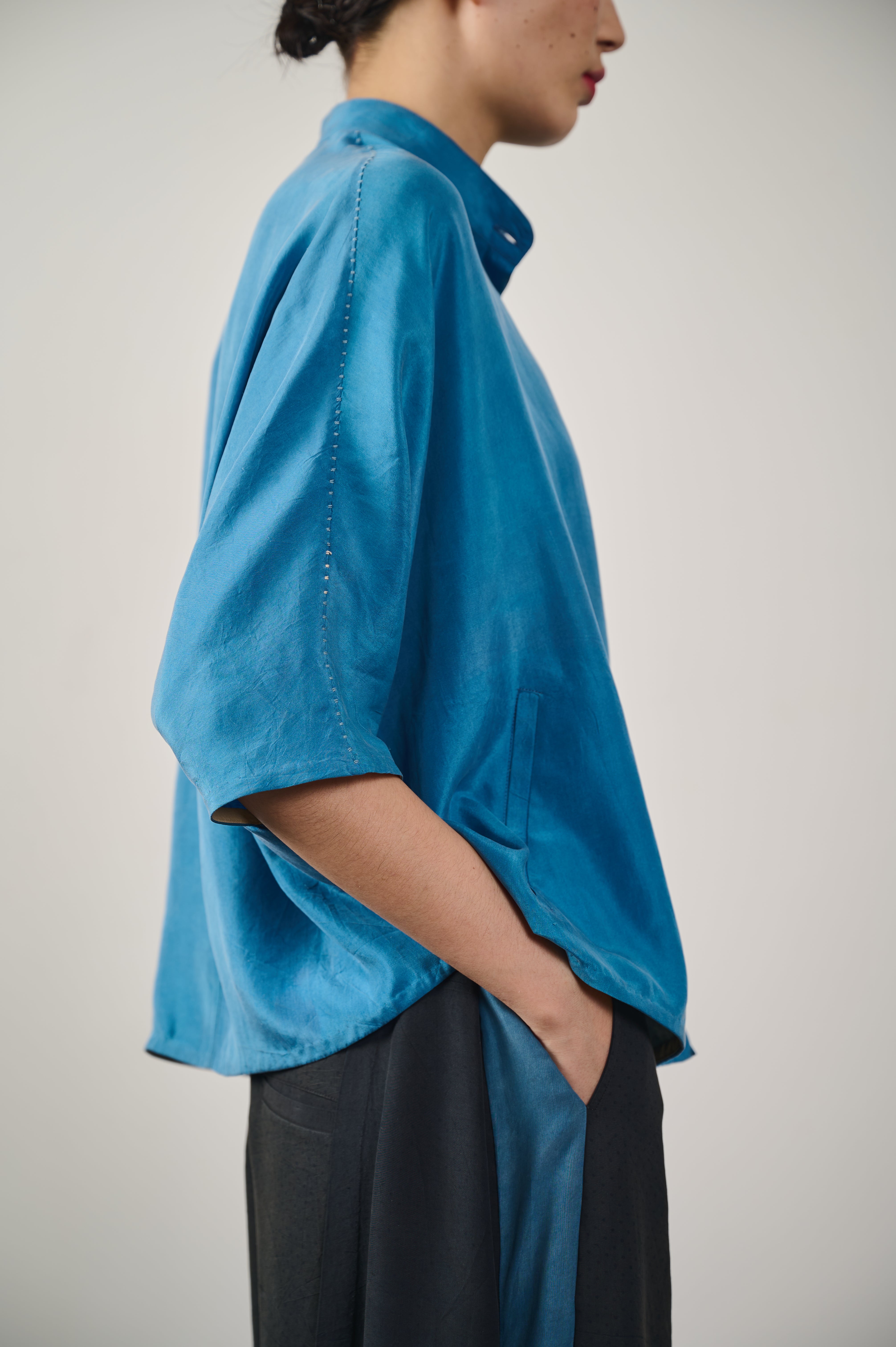 BAND COLLAR SHIRT