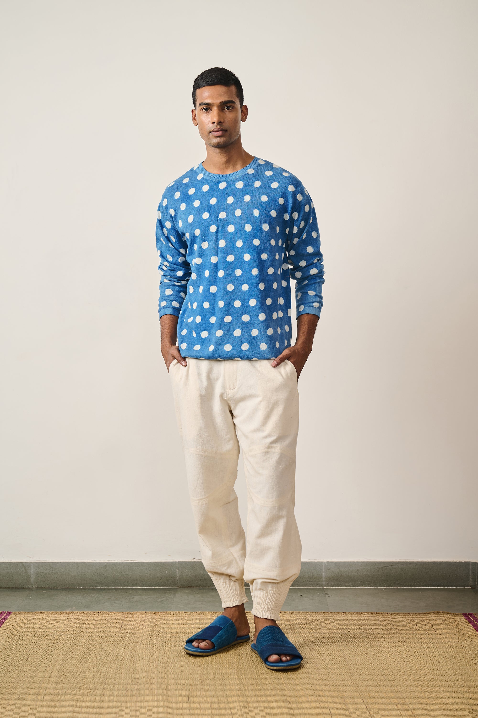 LIGHT INDIGO COTTON T-SHIRT