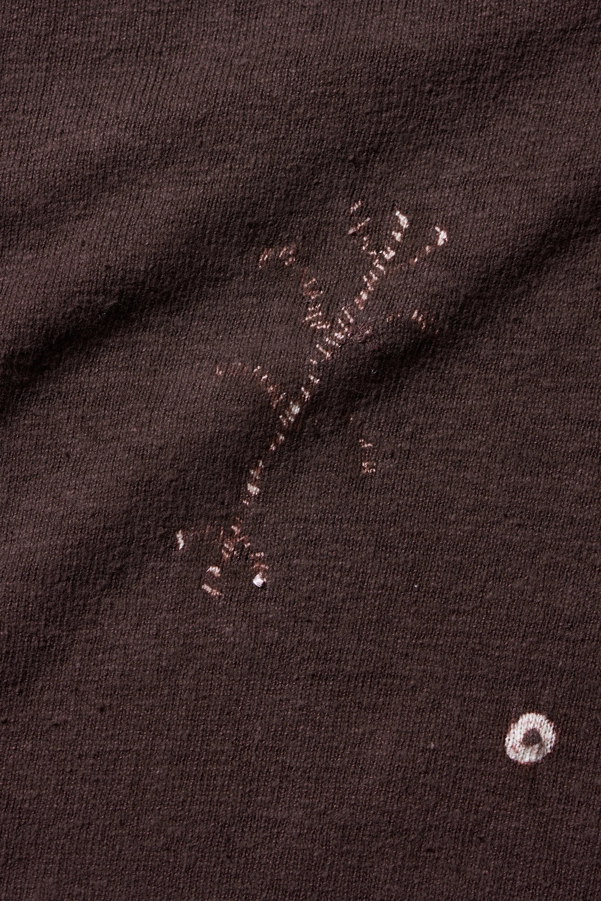 Burnt Umber Cotton T-Shirt With Shibori