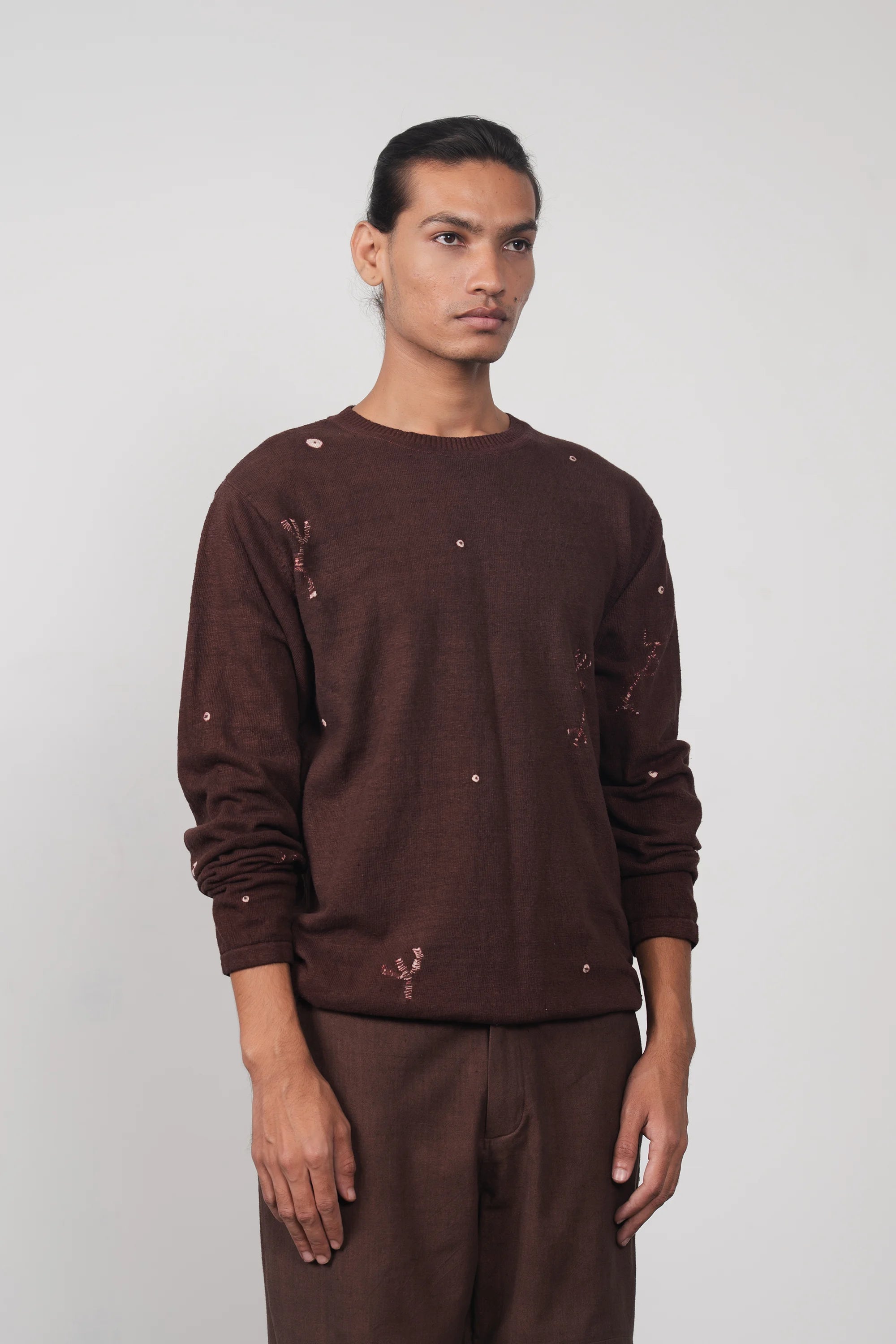 Cotton T-Shirt with Shibori