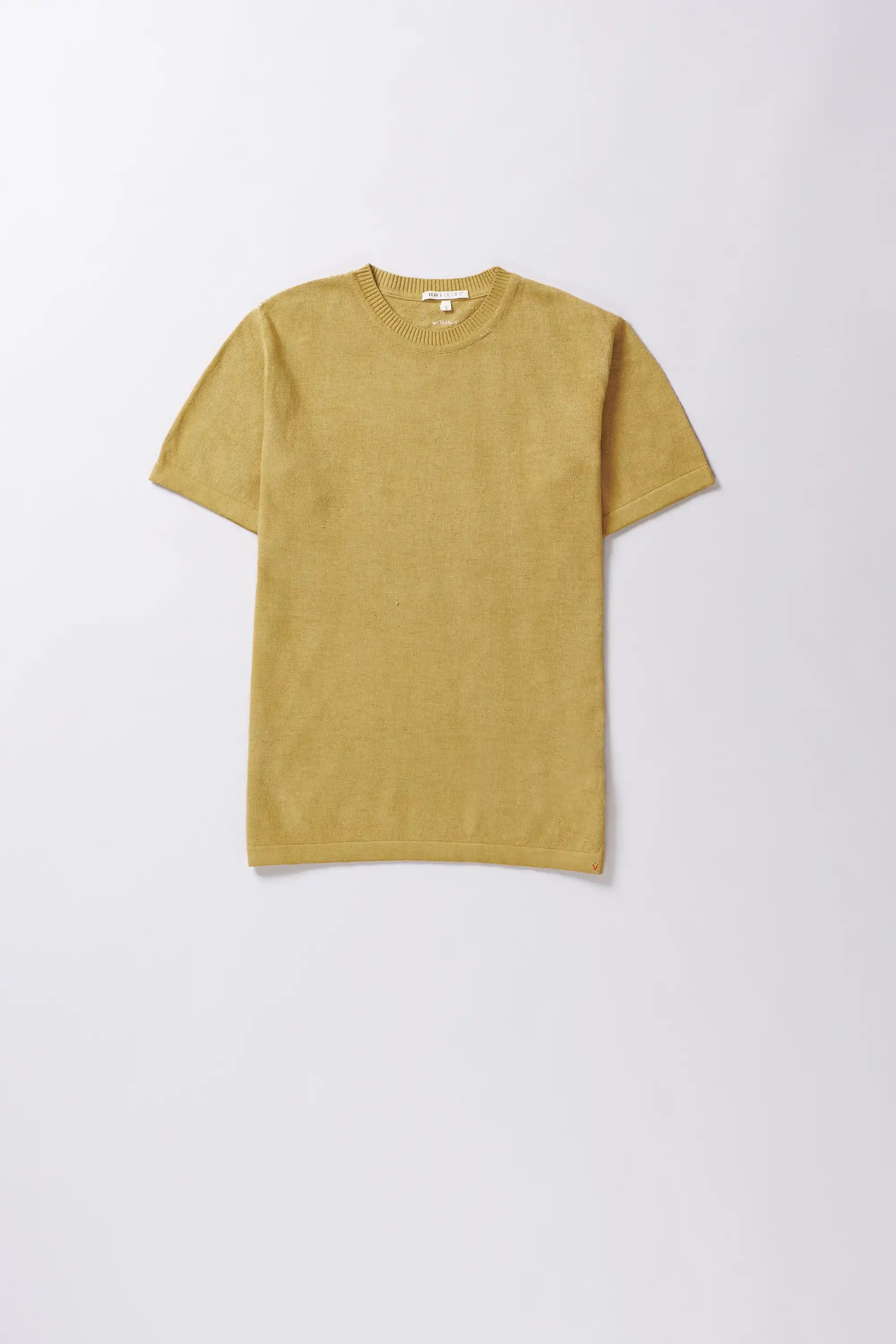 Cotton ochre yellow t-shirt