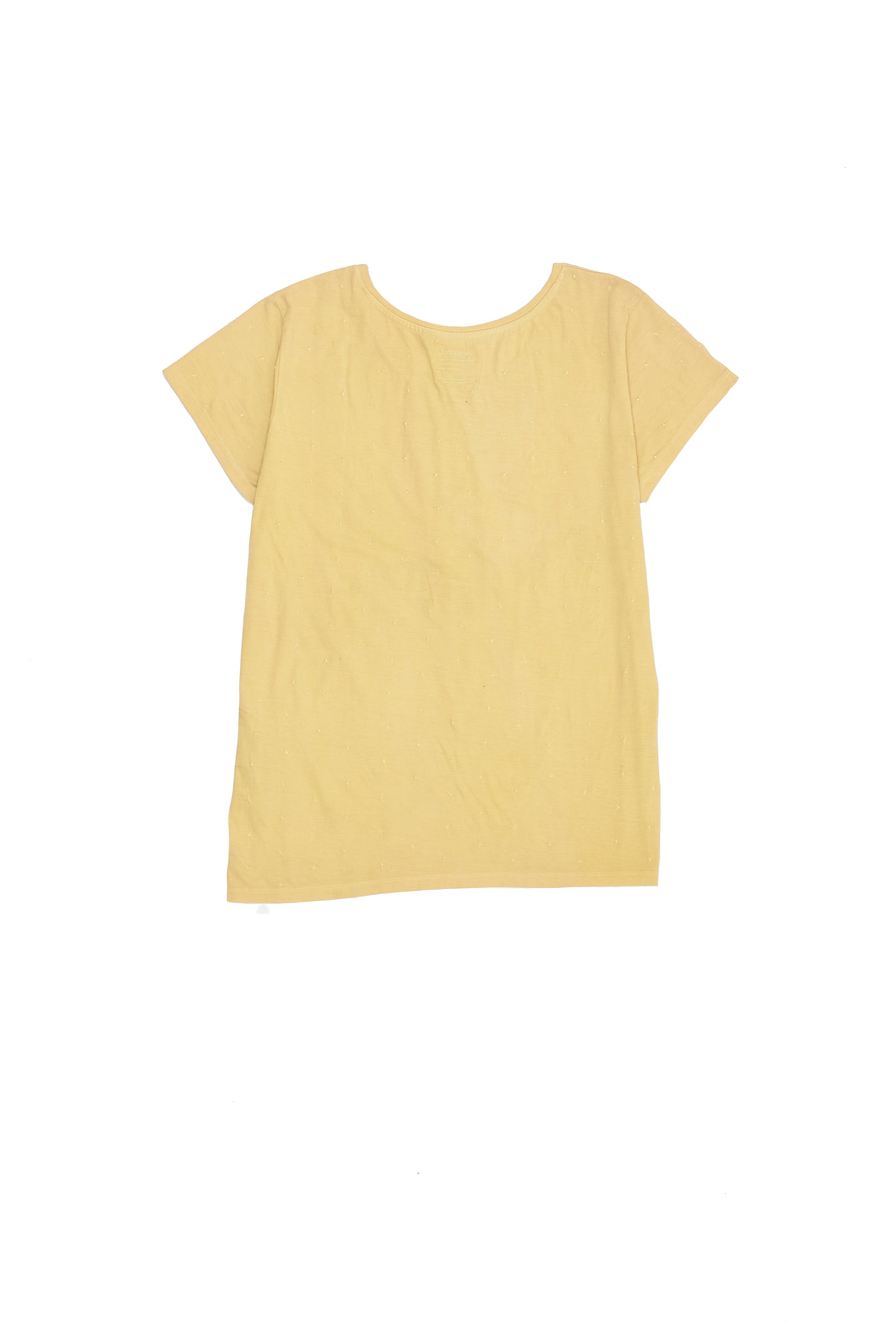 OCHRE YELLOW COTTON WITH BANDHANI T- SHIRT