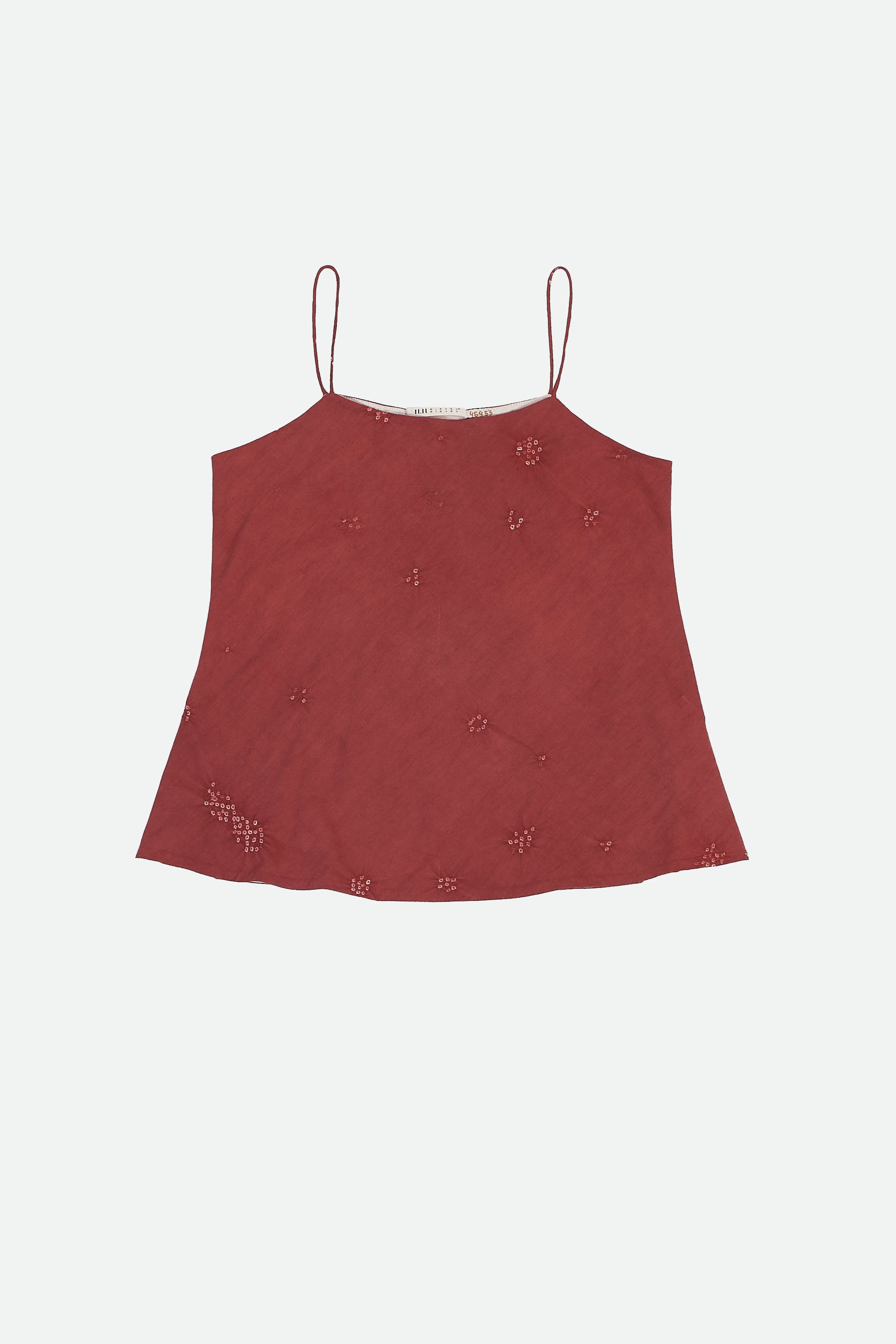CRIMSON PINK TOP WITH MINIATURE BANDHANI