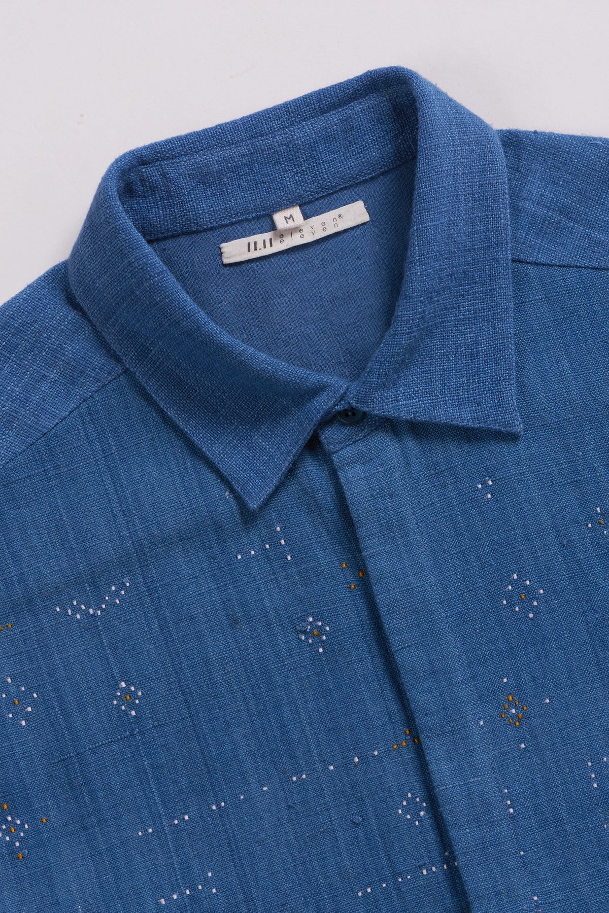 Indigo Organic Cotton Shirt in Tangaliya Weave