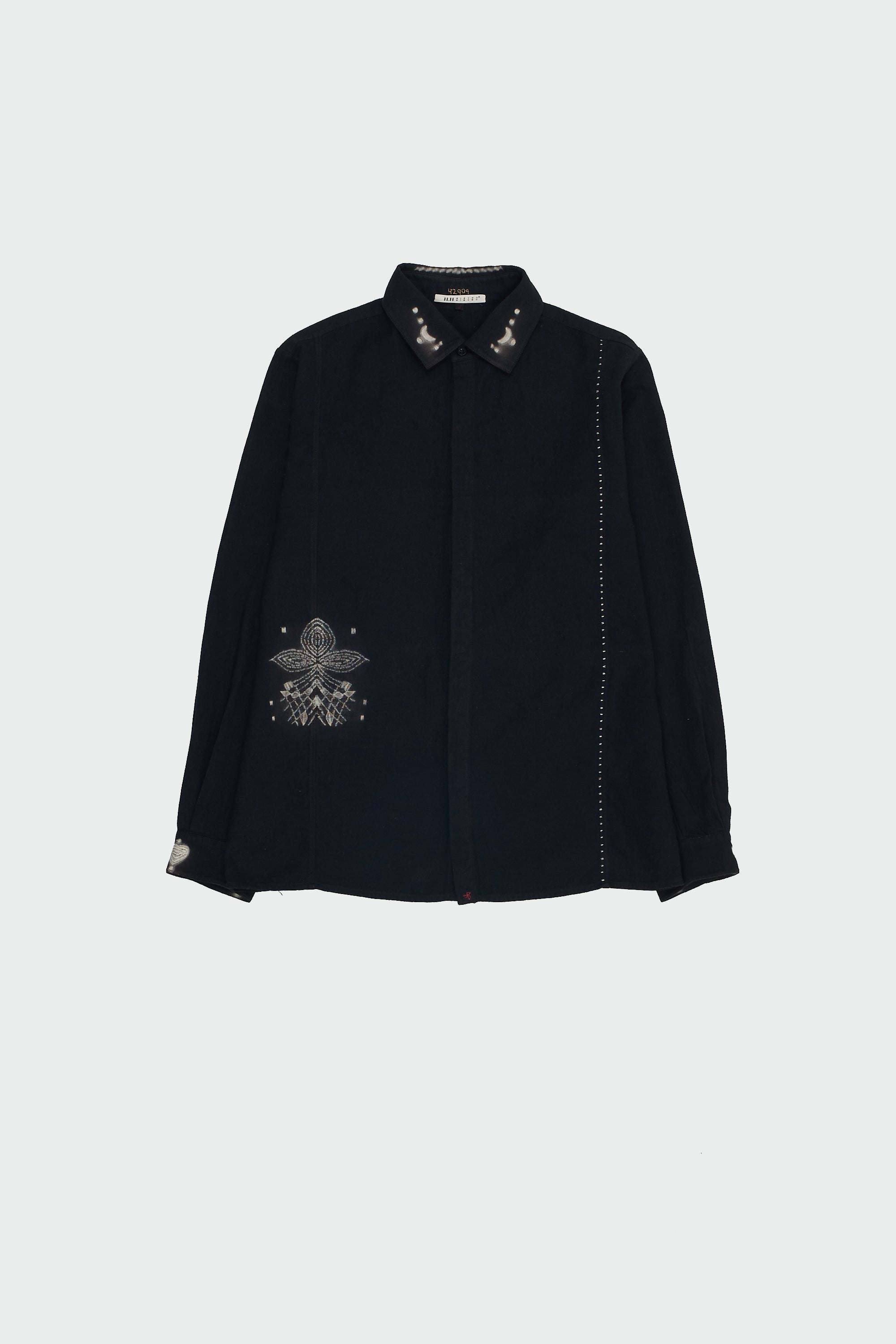 BLACK STATEMENT SHIBORI COTTON SHIRT