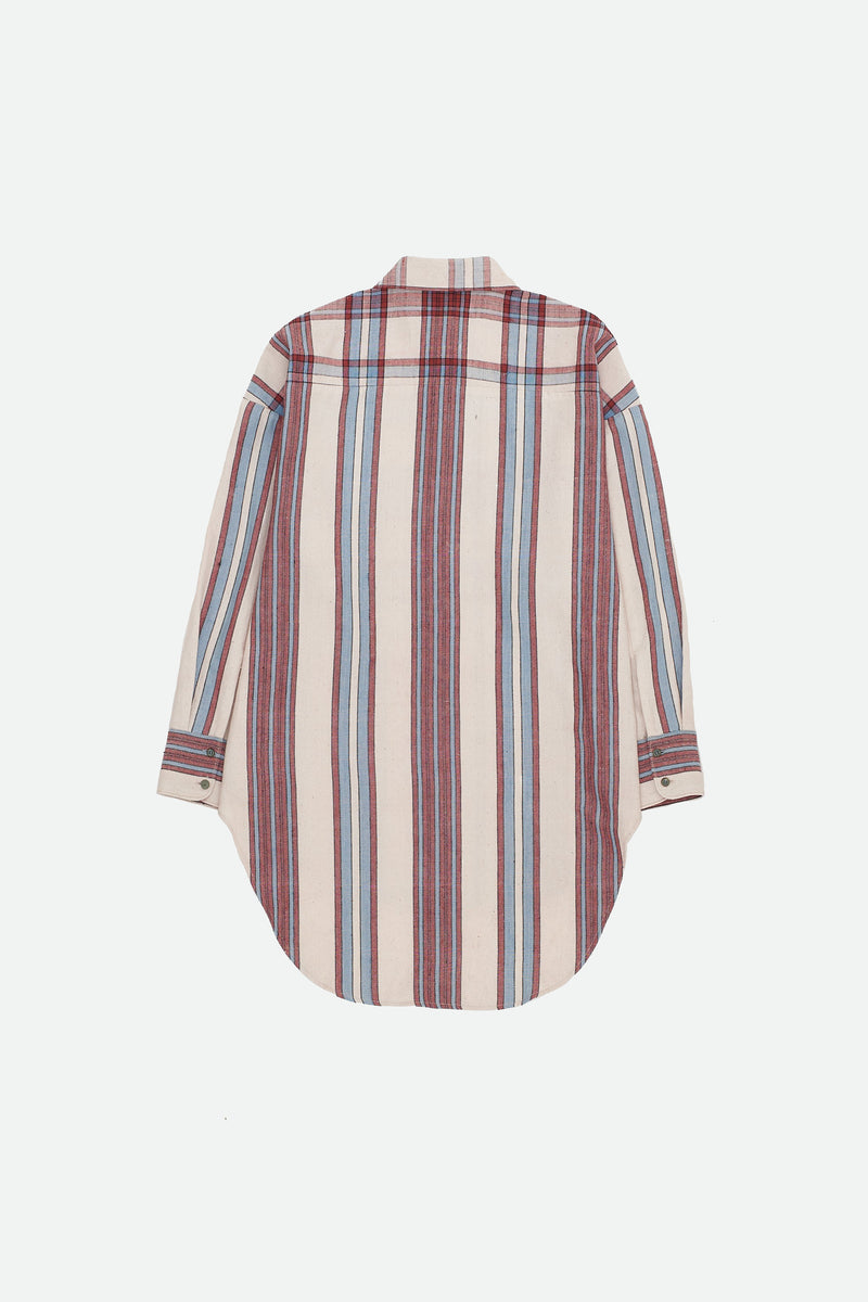 MULTI-COLOUR YARN DYED OVERSIZED SHIRT