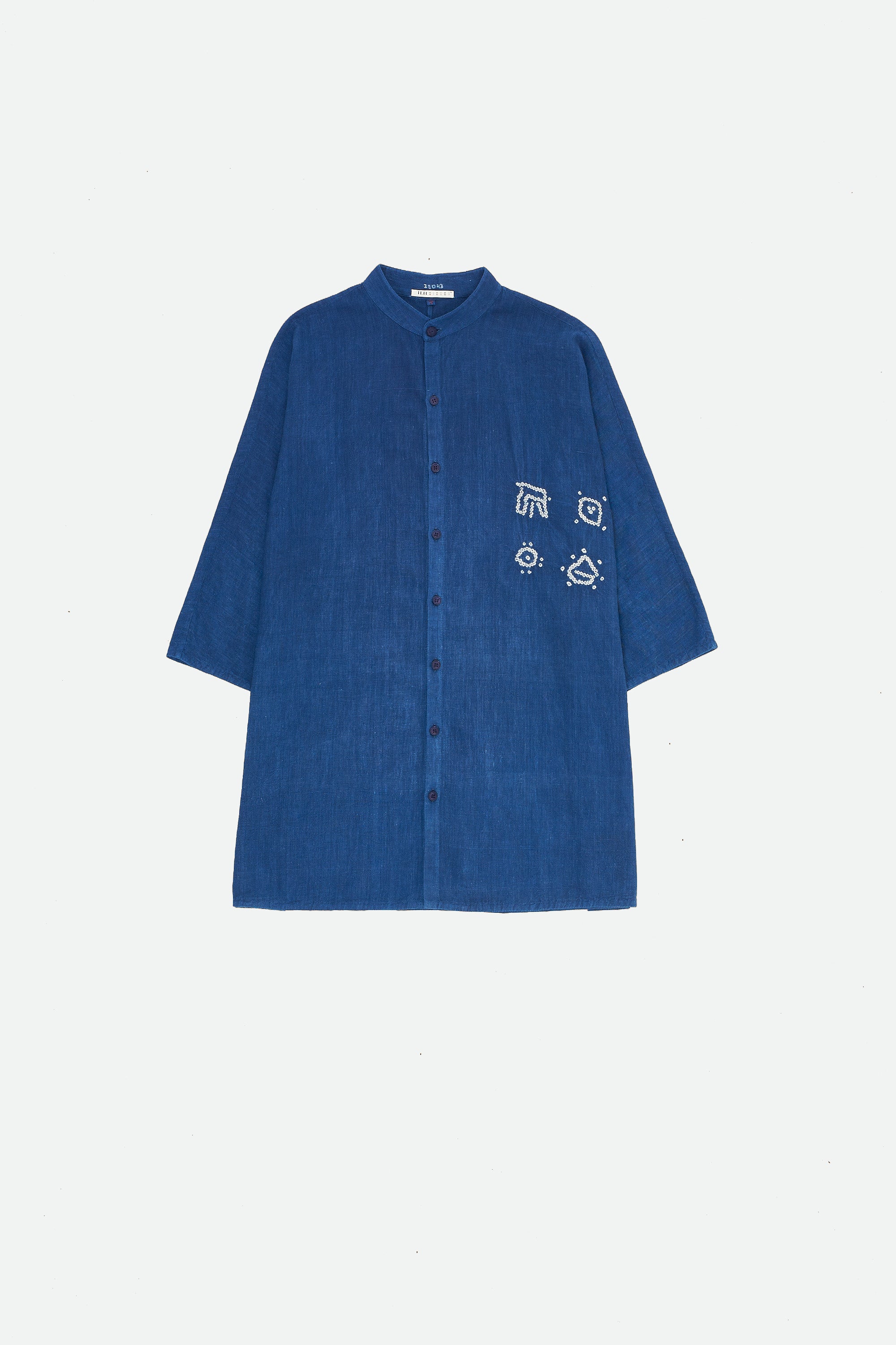 INDIGO ORGANIC COTTON BANDHANI SHIRT