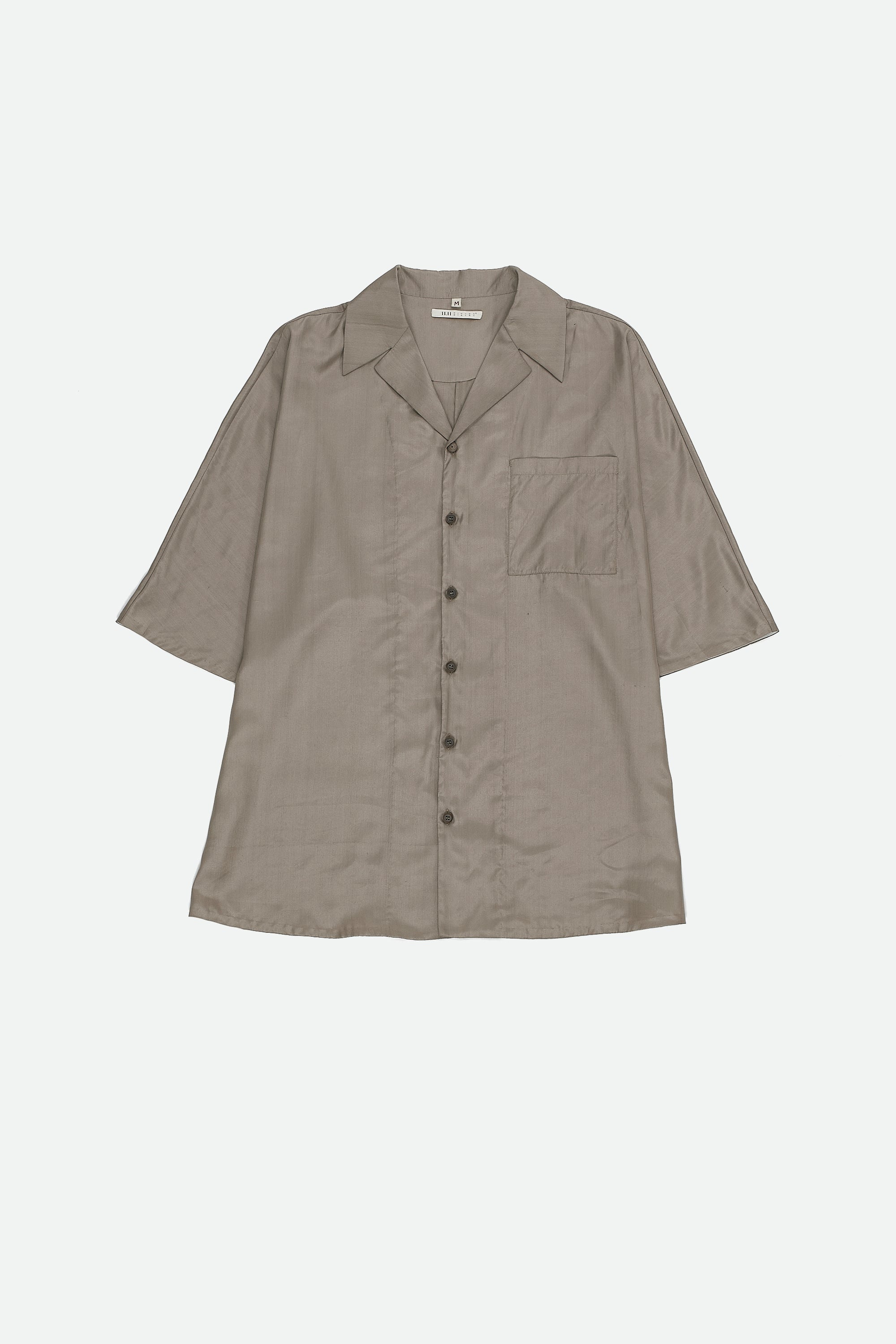 SMOKE SILK NOTCH COLLAR SHIRT