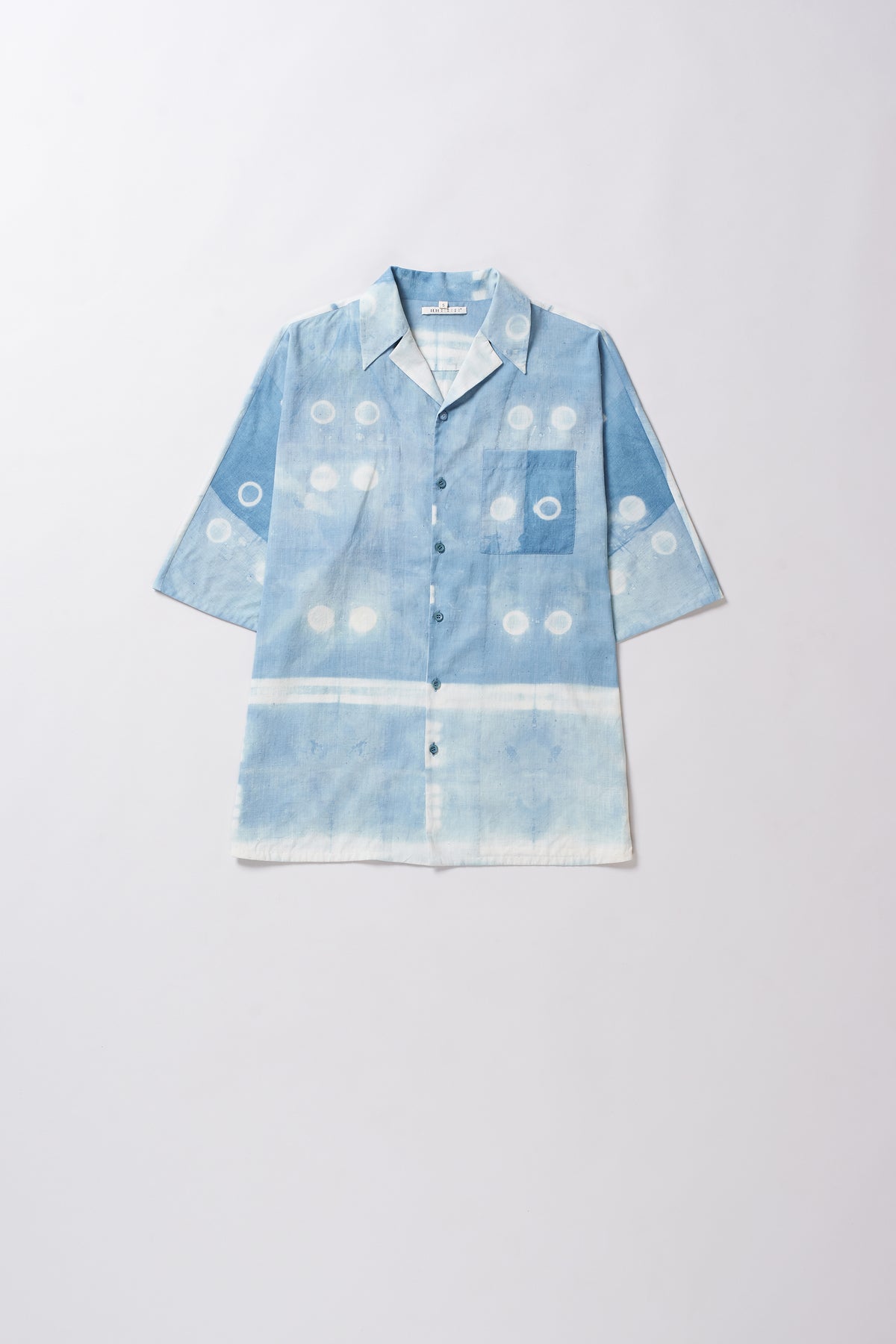Blue patterned shirt