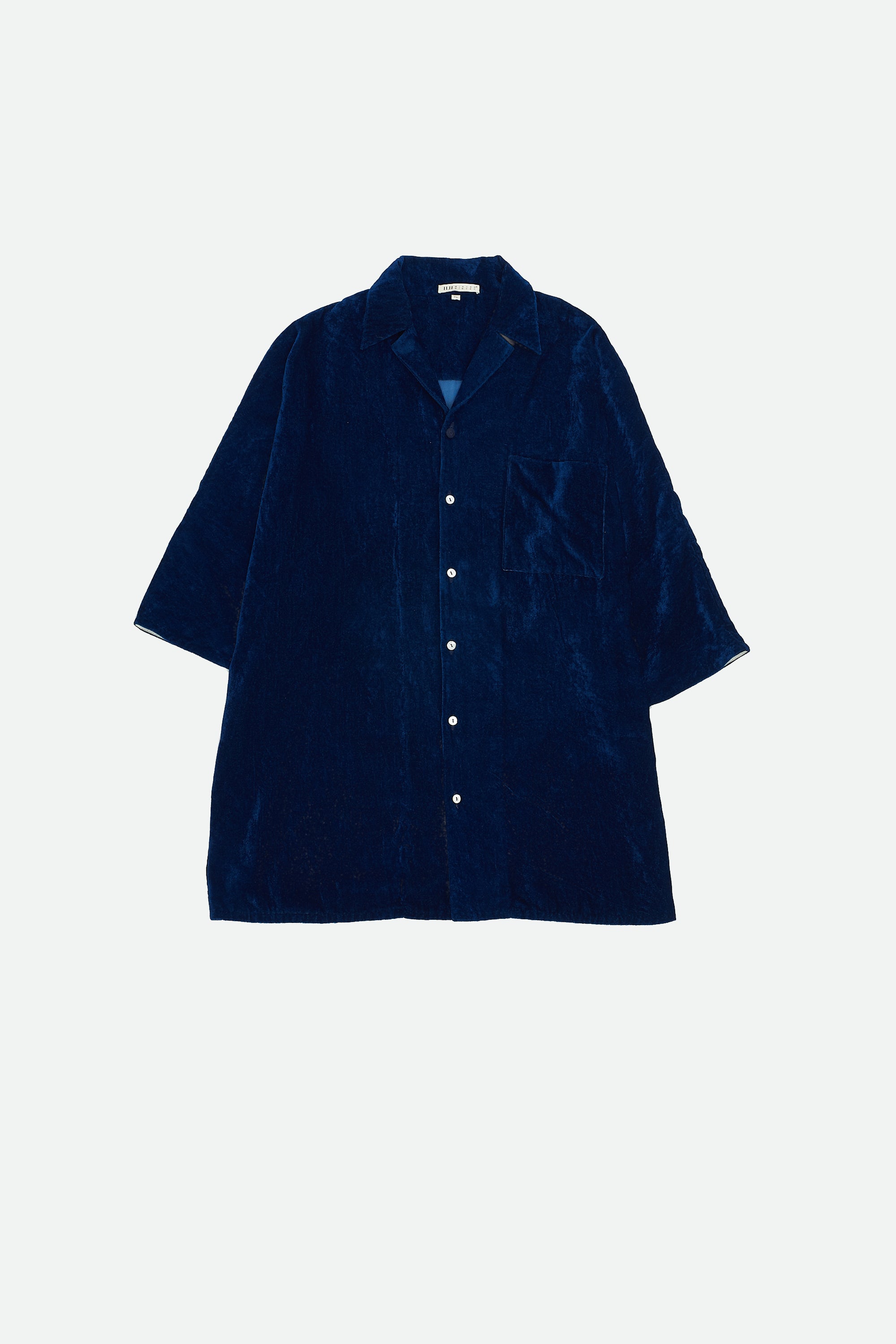 INDIGO SOFT VELVET STATEMENT SHIRT