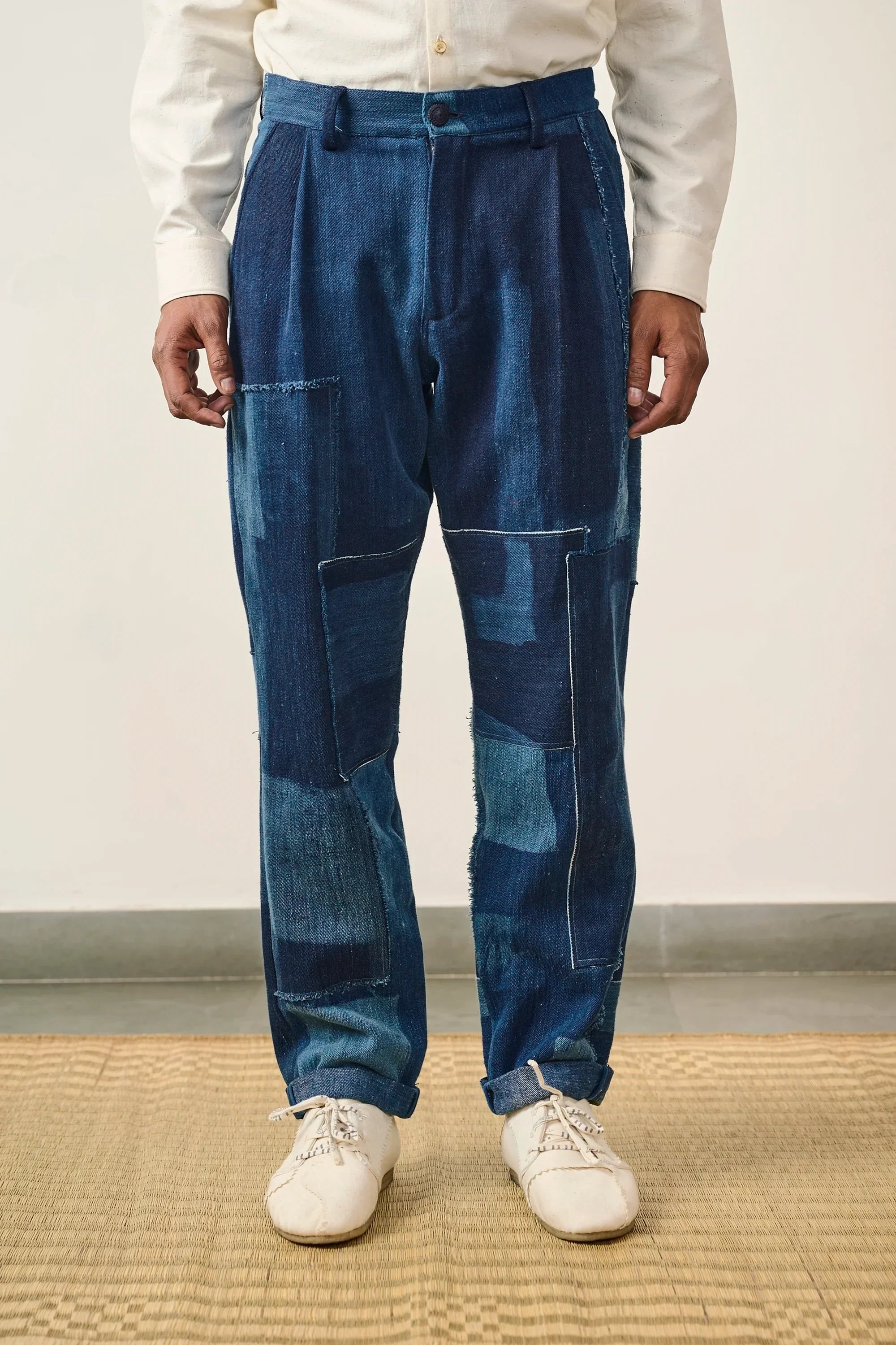 Rik Indigo Pleated Pants