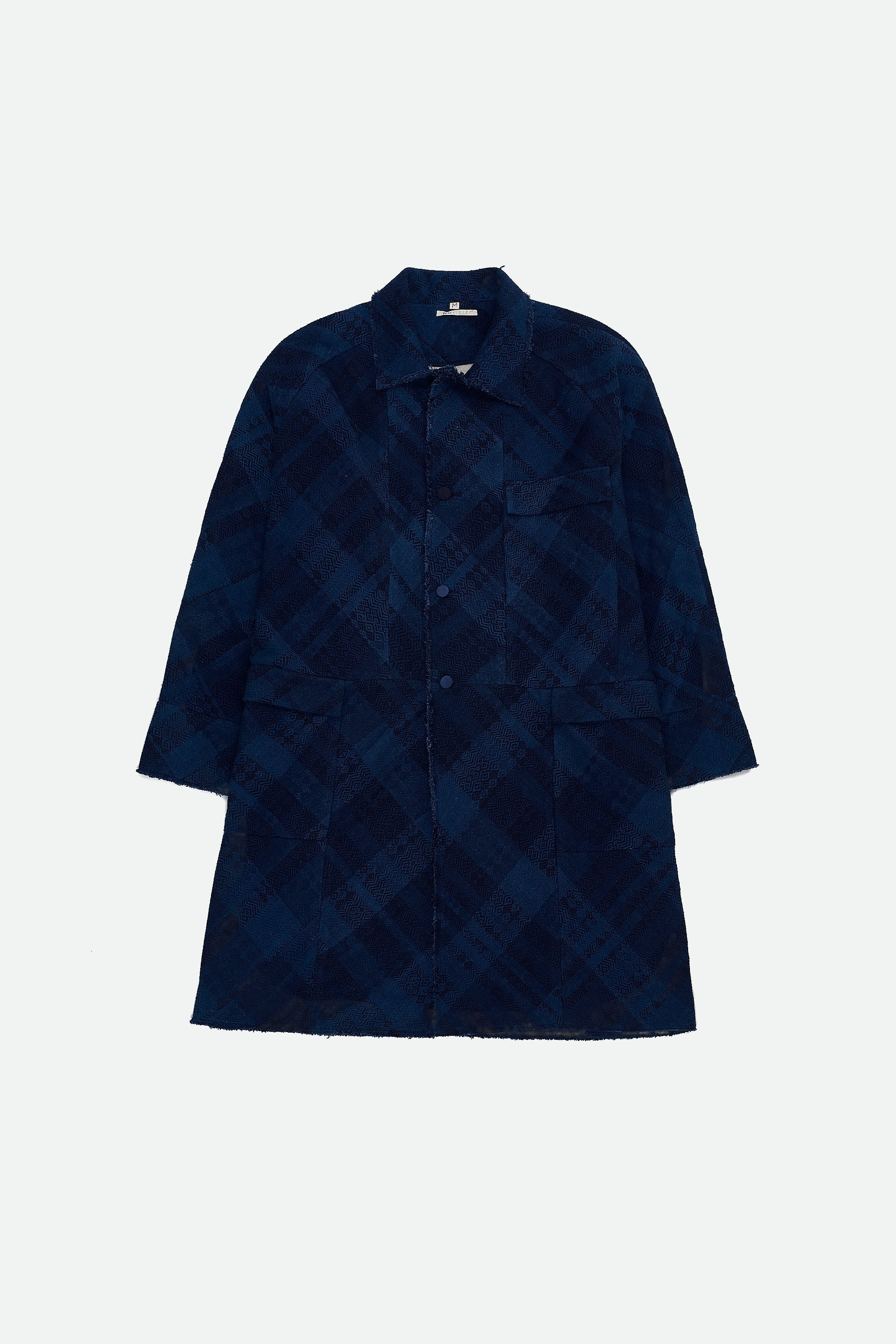 NATURAL INDIGO OVERSIZED TEXTURED JACKET