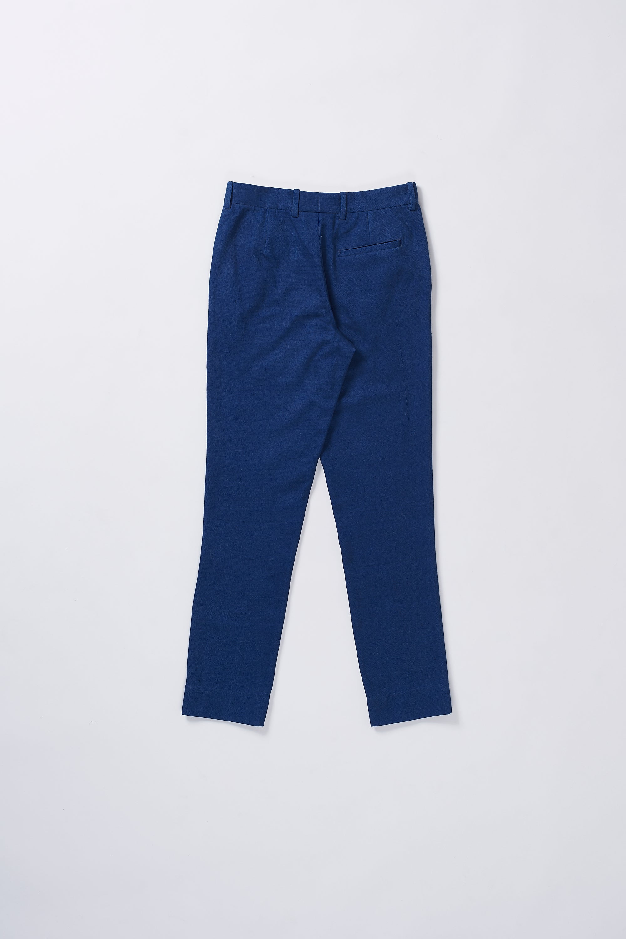 MEDIUM INDIGO TROUSERS MADE IN HANDSPUN DENIM