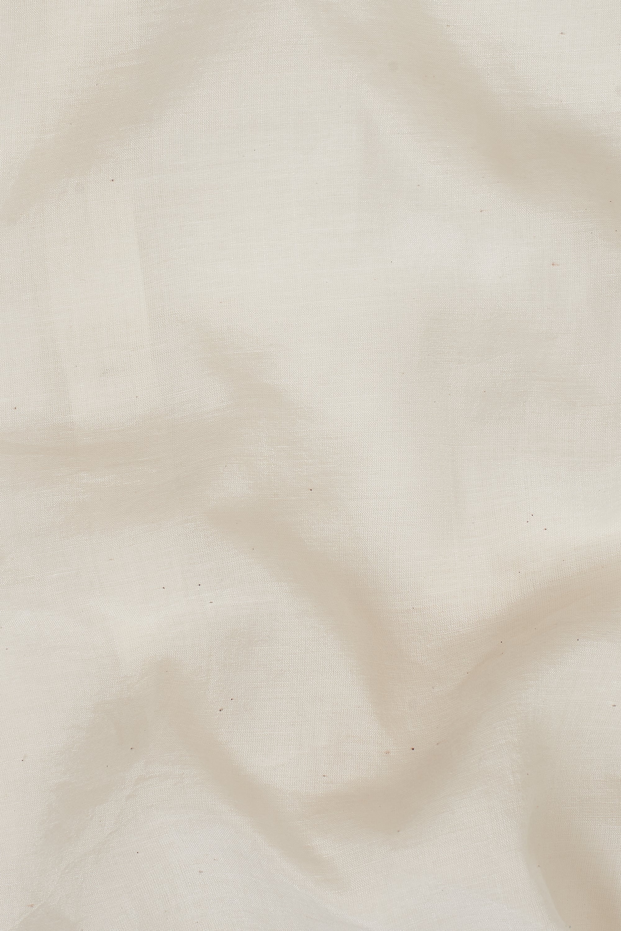 Ecru Cotton Silk Blend Men Shirt