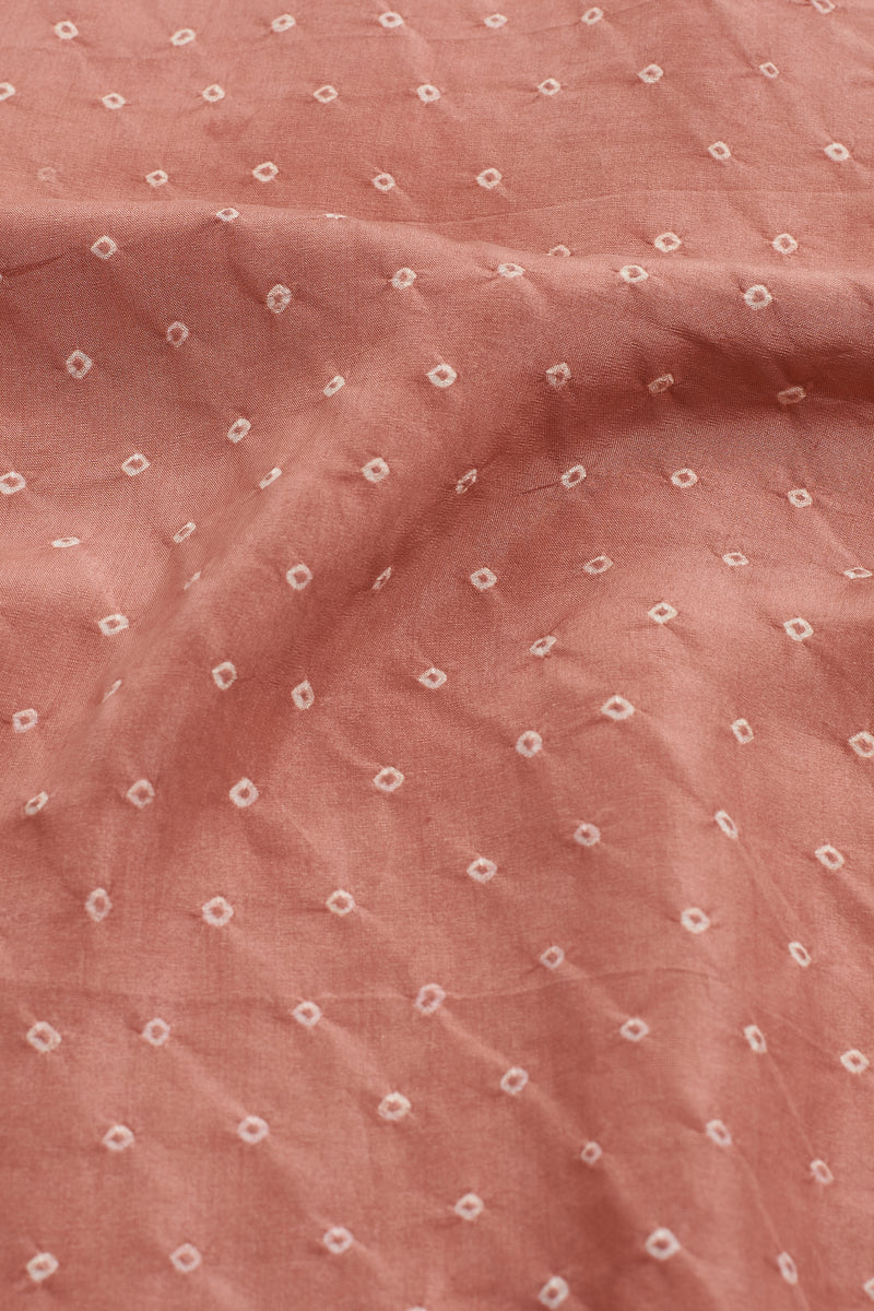 Chalk Pink All Over Bandhani Soft Silk Shirt